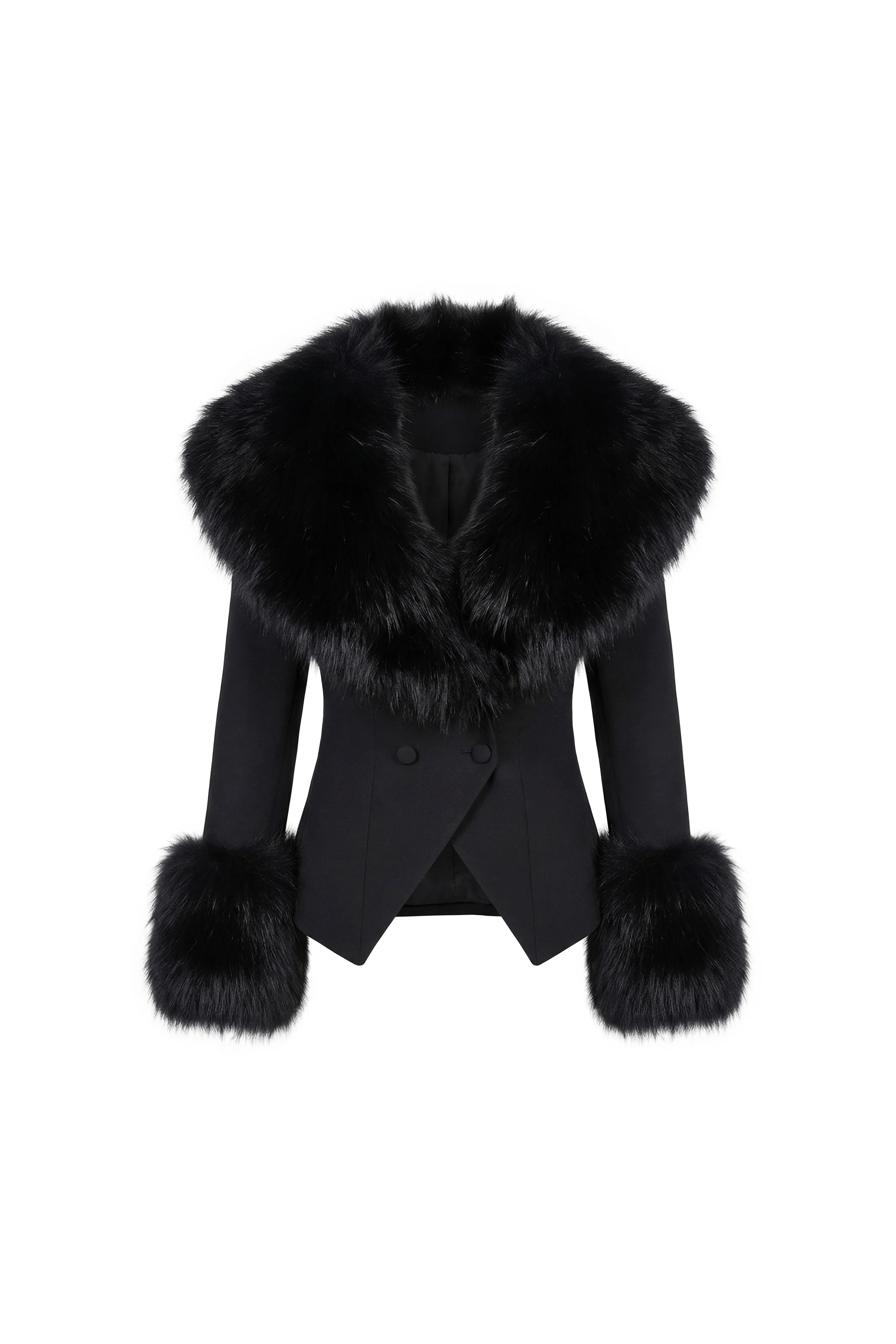 Celestine Fox Fur Tailored Jacket