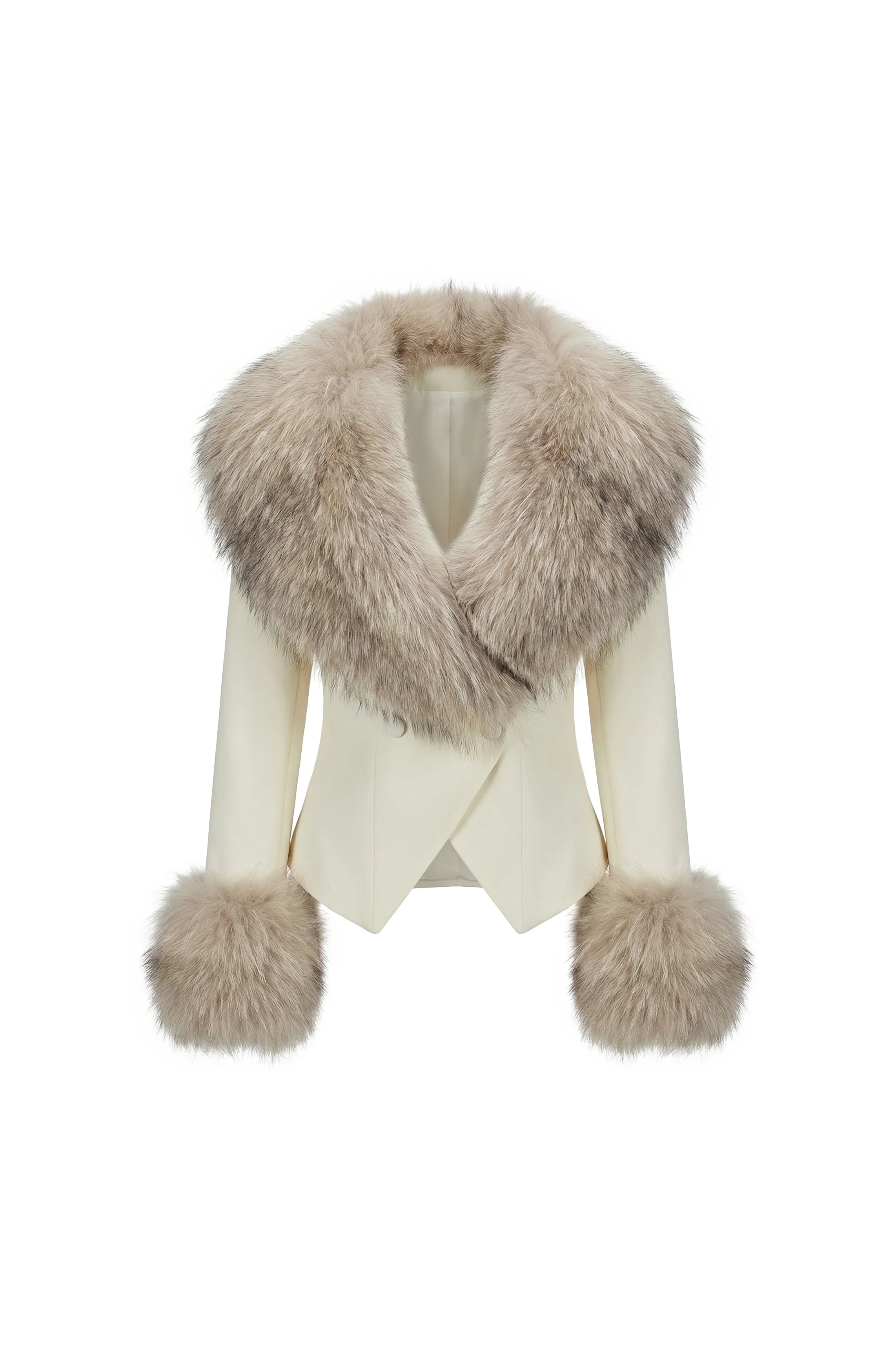 Celestine Fox Fur Tailored Jacket - Image 5