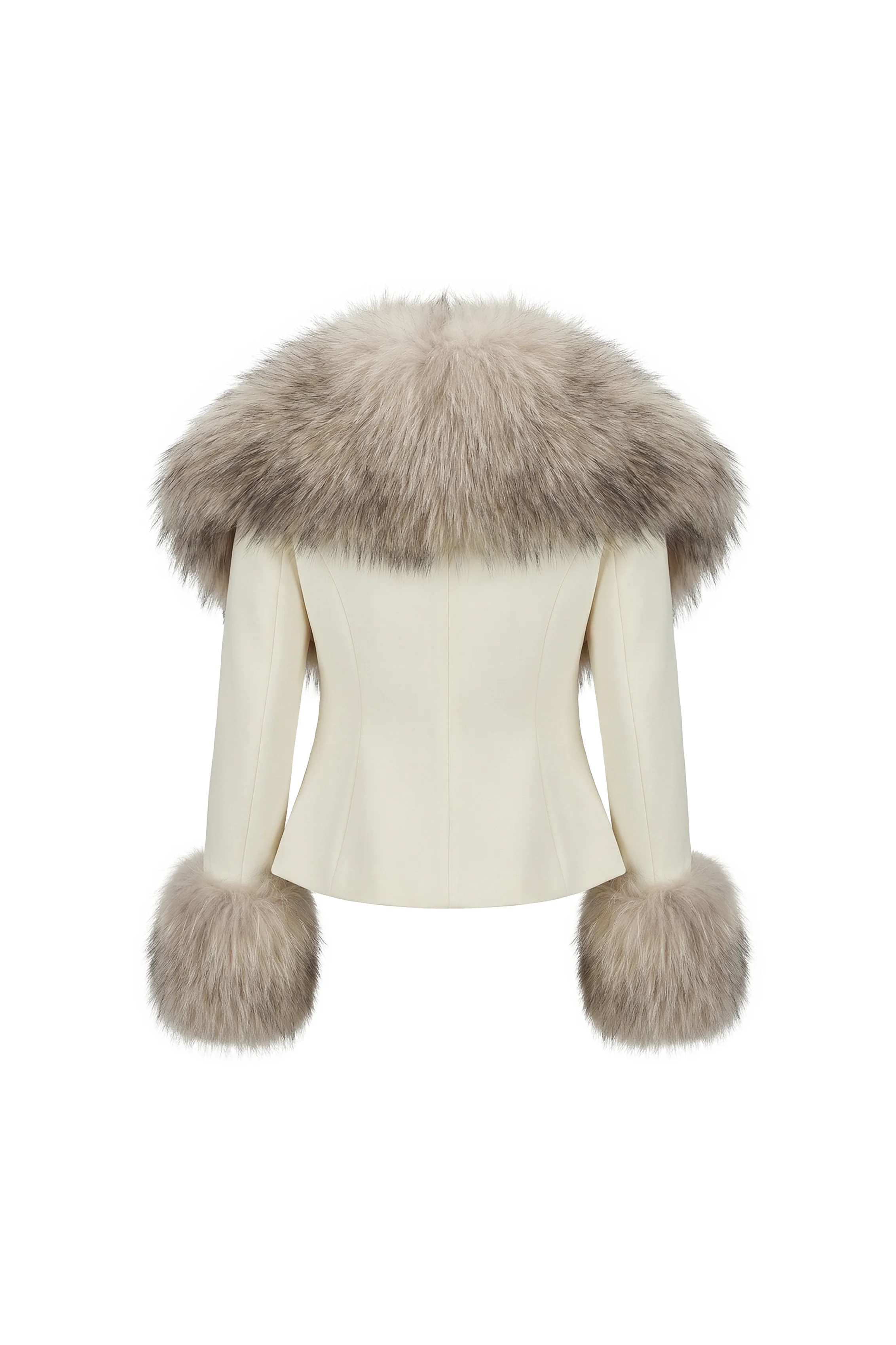 Celestine Fox Fur Tailored Jacket - Image 7