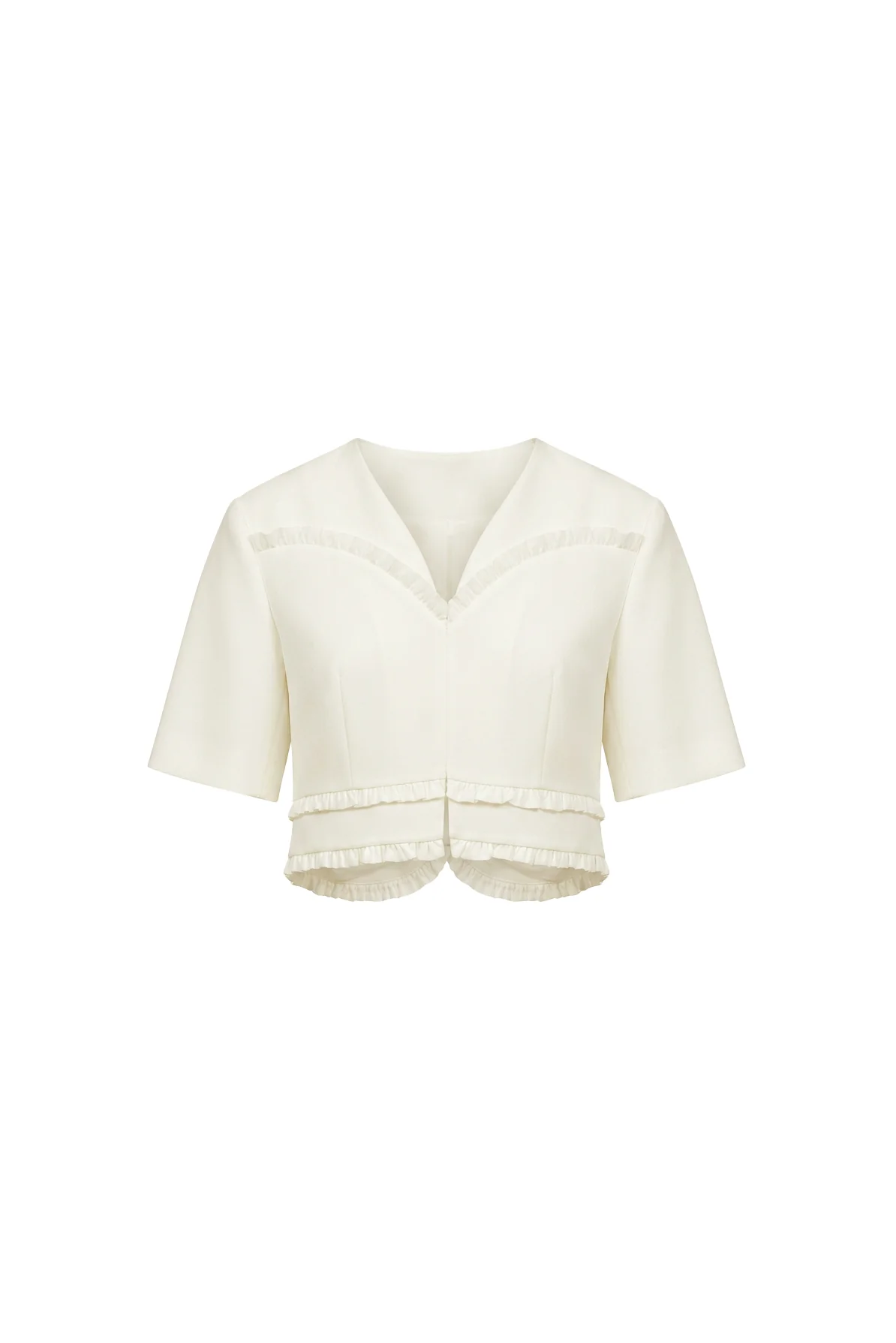 Celestine Ruffle Cropped Blouse