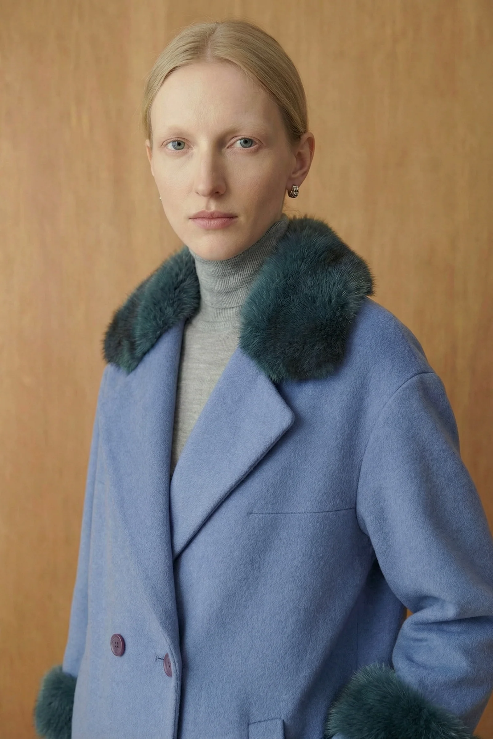 Celestine Wool & Mink Coat - Image 3