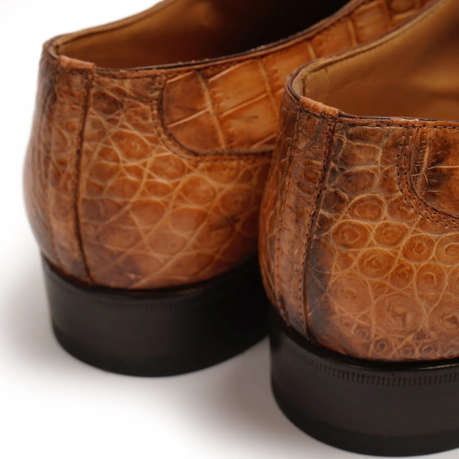 Crocodile Leather Double Strap Shoes - Image 5