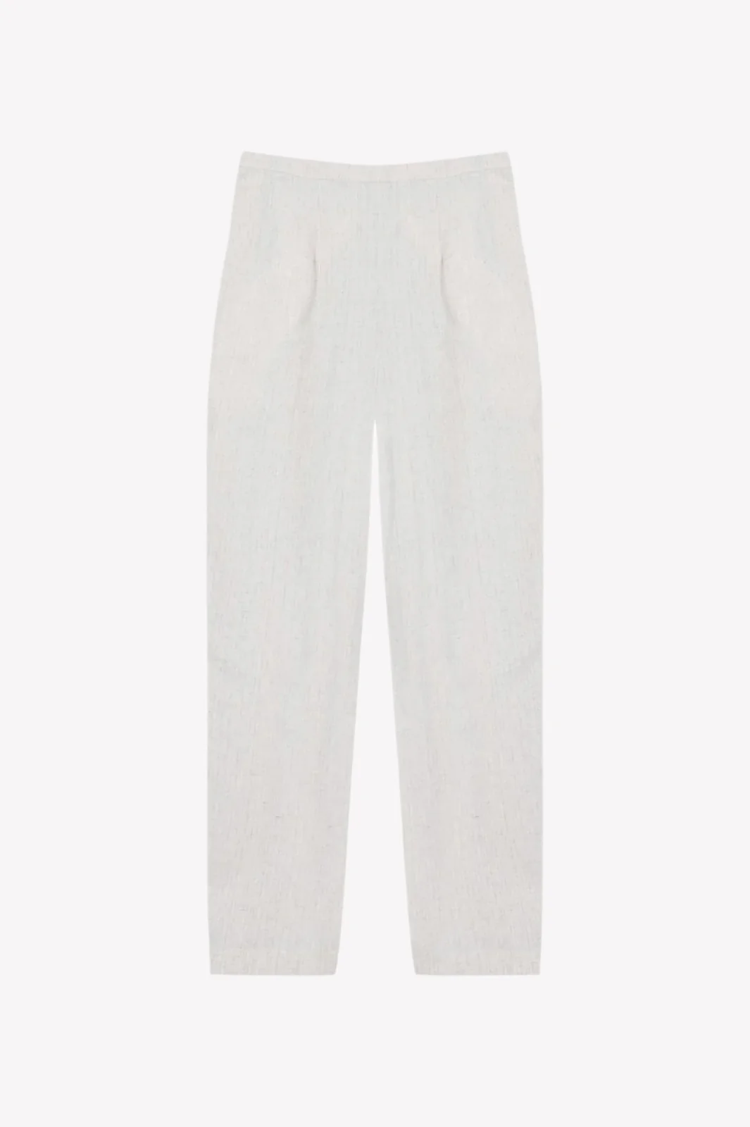 Ecru Button Linen Trousers - Image 3