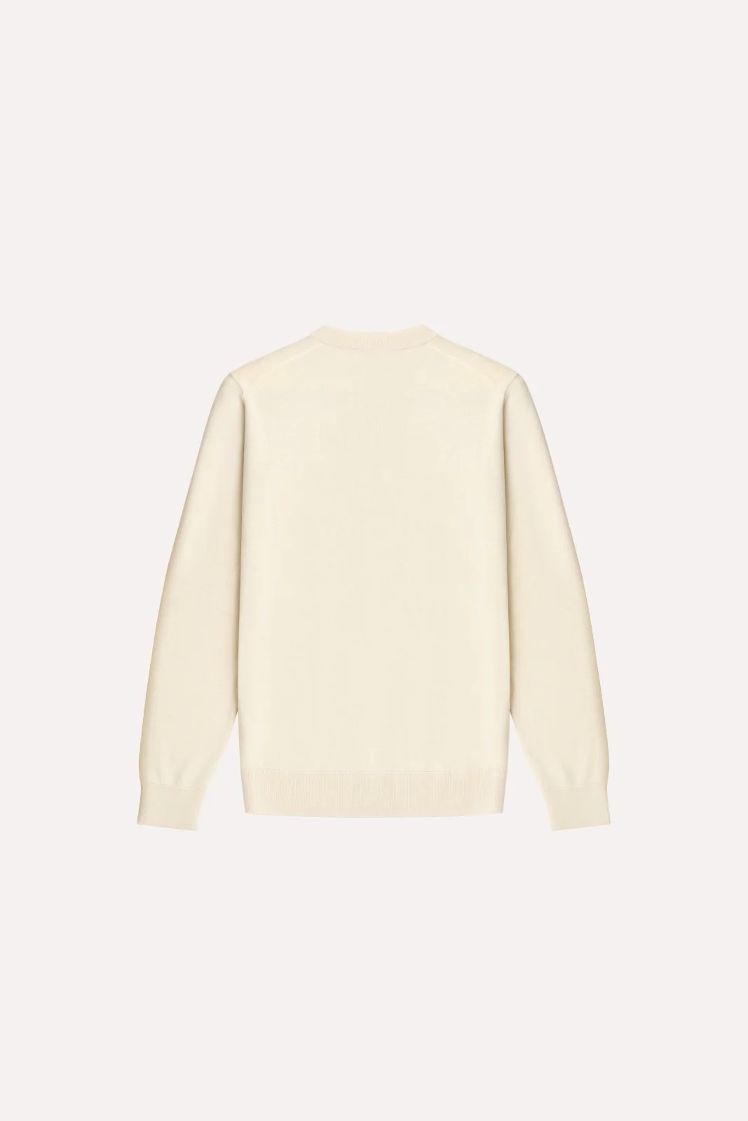 Ecru Cashmere Crewneck Sweater - Image 3