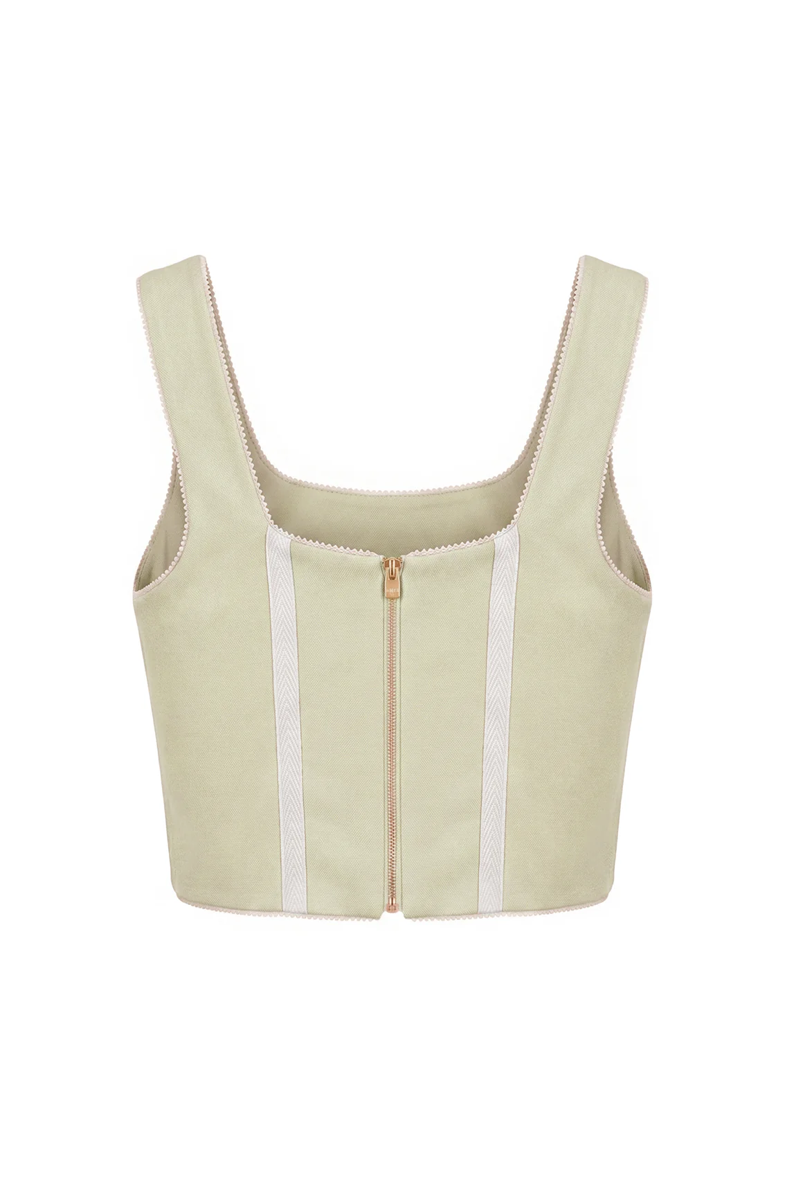 Elara Embroidered Linen Bustier - Image 3