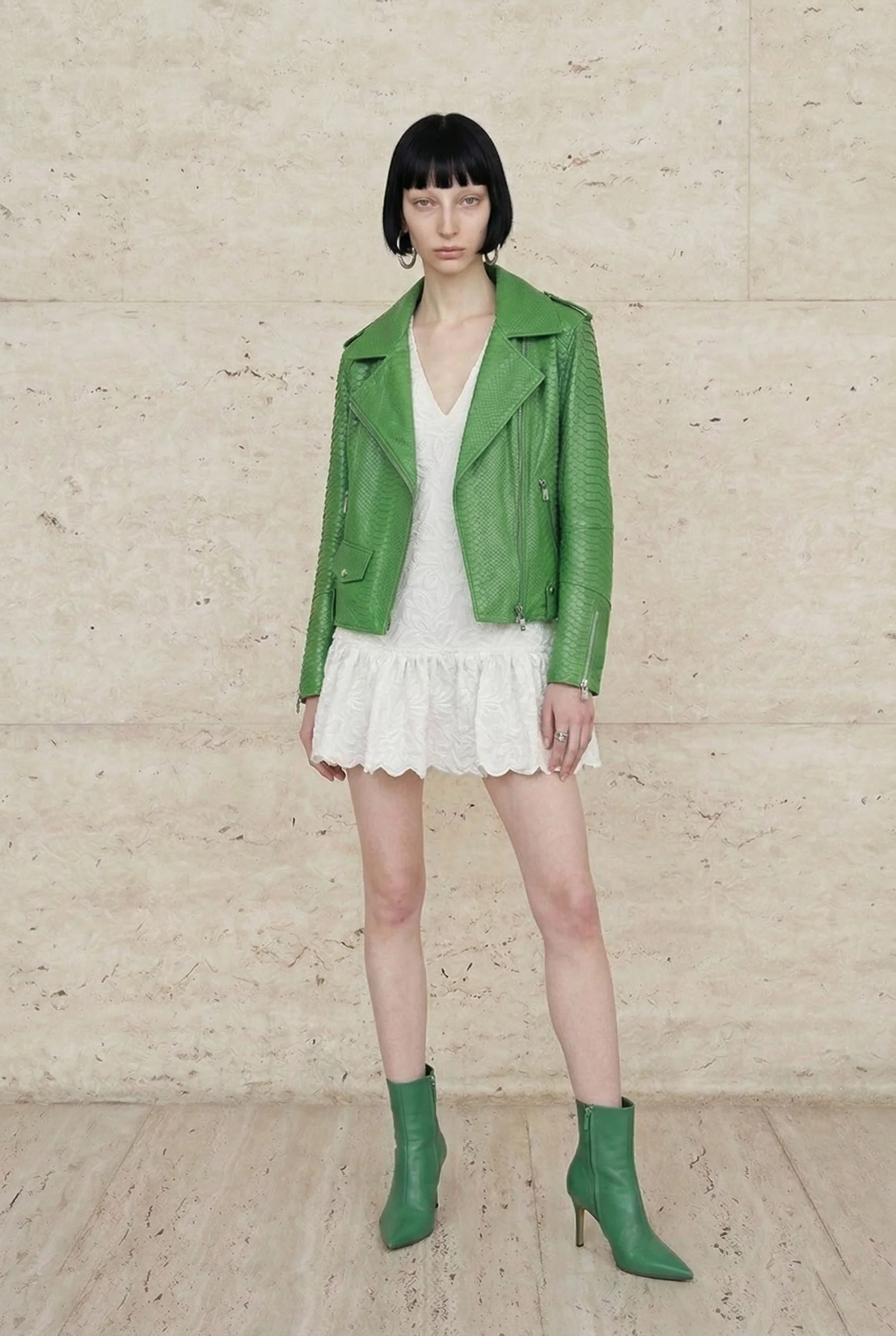 Elira Python Biker Jacket - Image 2