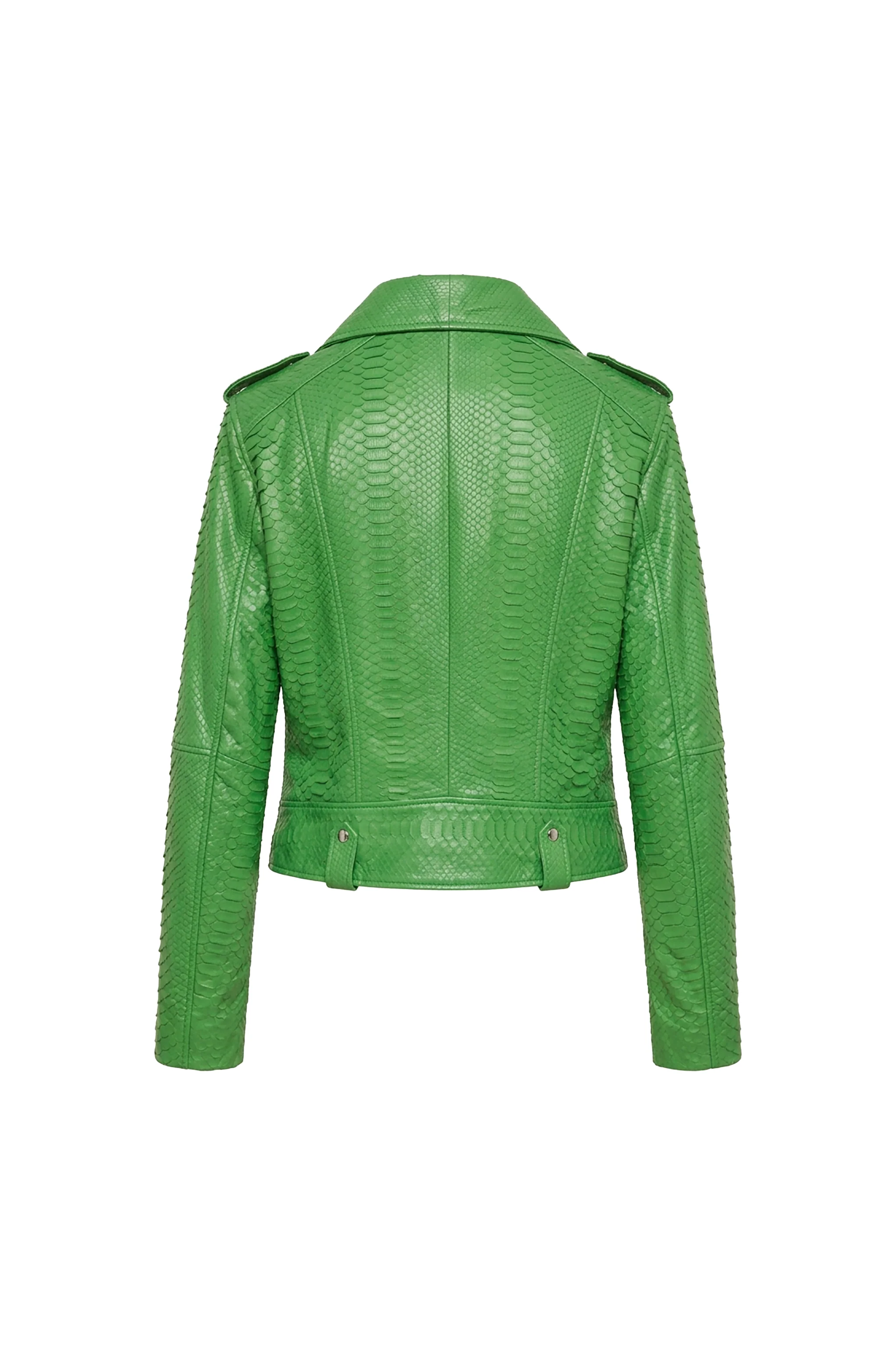Elira Python Biker Jacket - Image 3