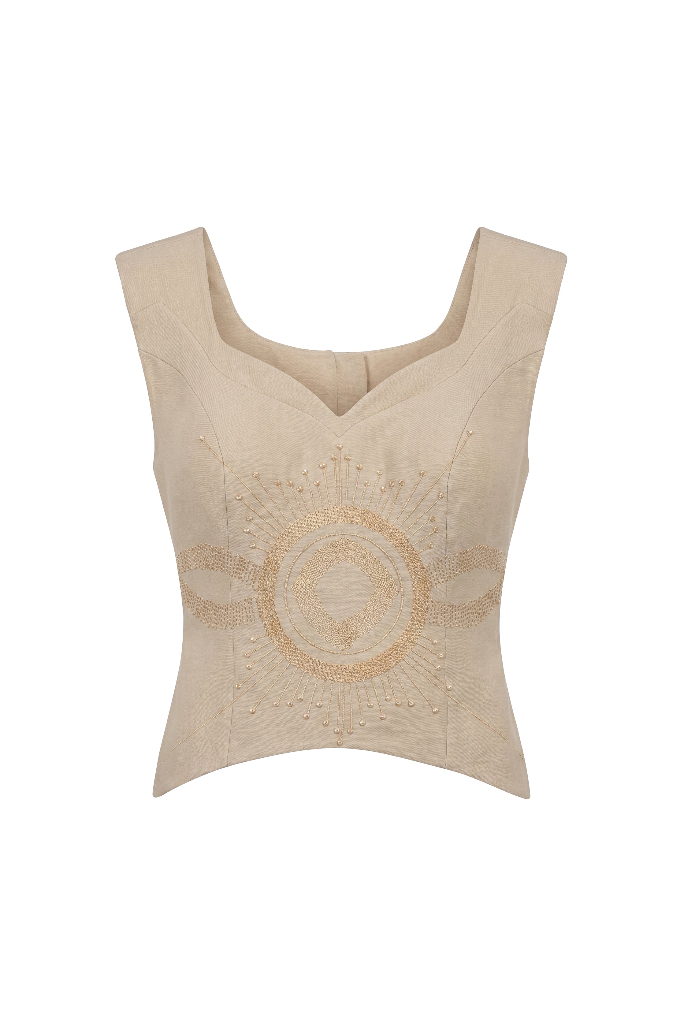 Elysée Lumière Linen Corset Top