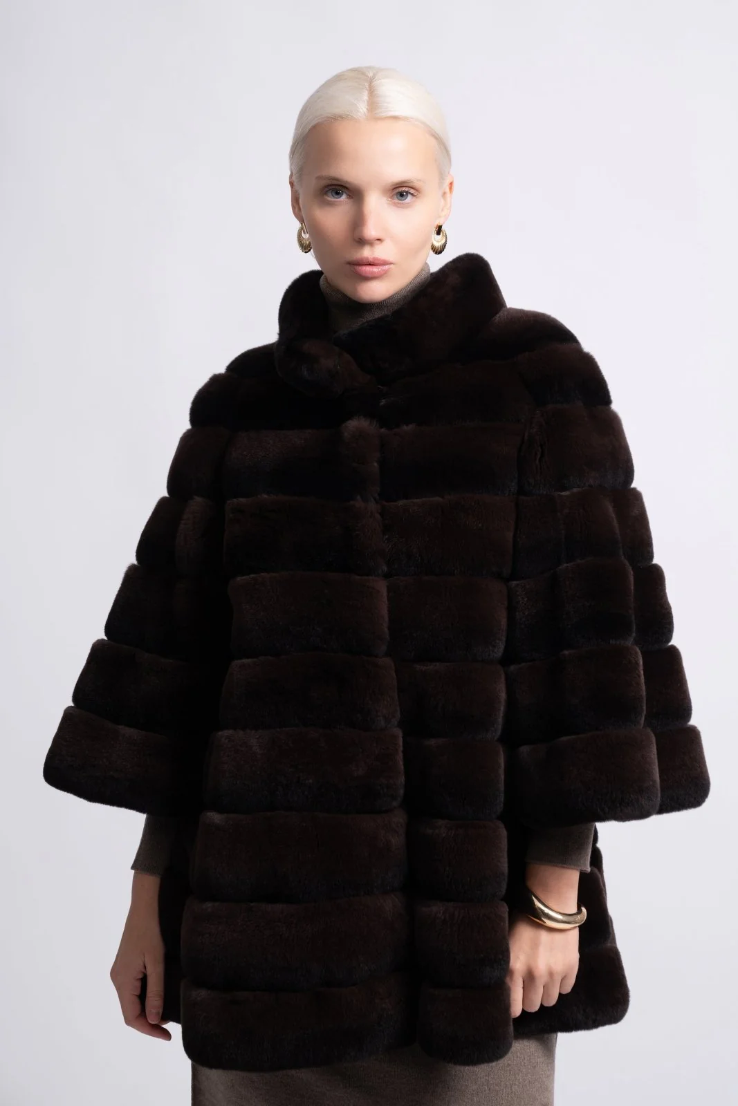 Brown Rex Fur Jacket - Image 5