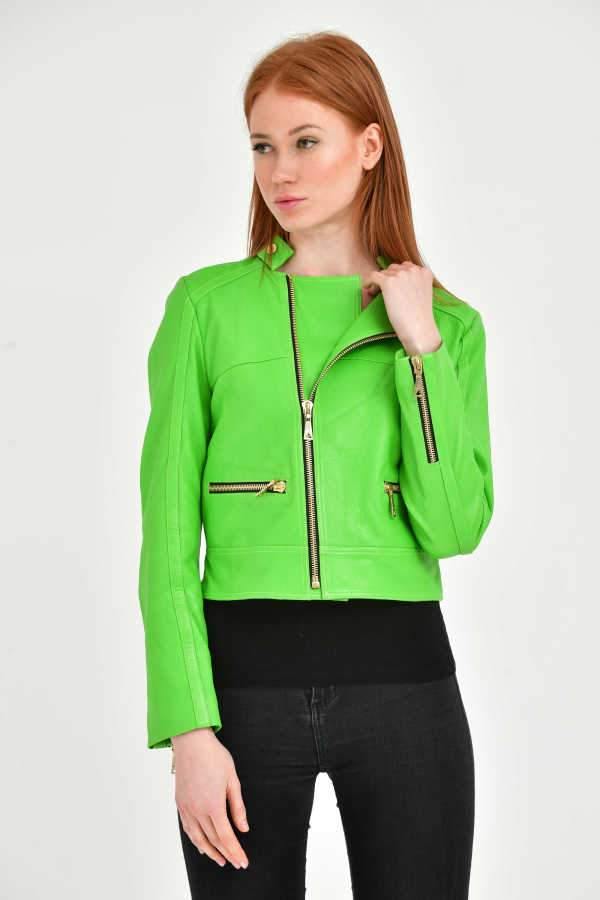 Green Leather Jacket - Image 4
