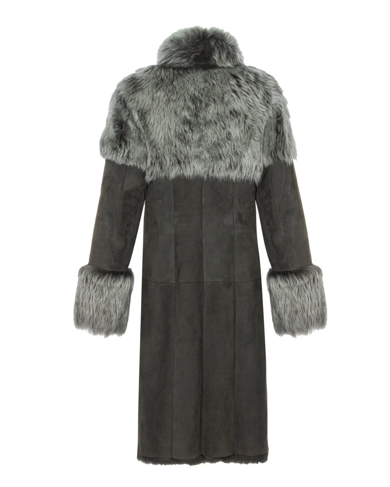 Green Long Fur Coat - Image 4
