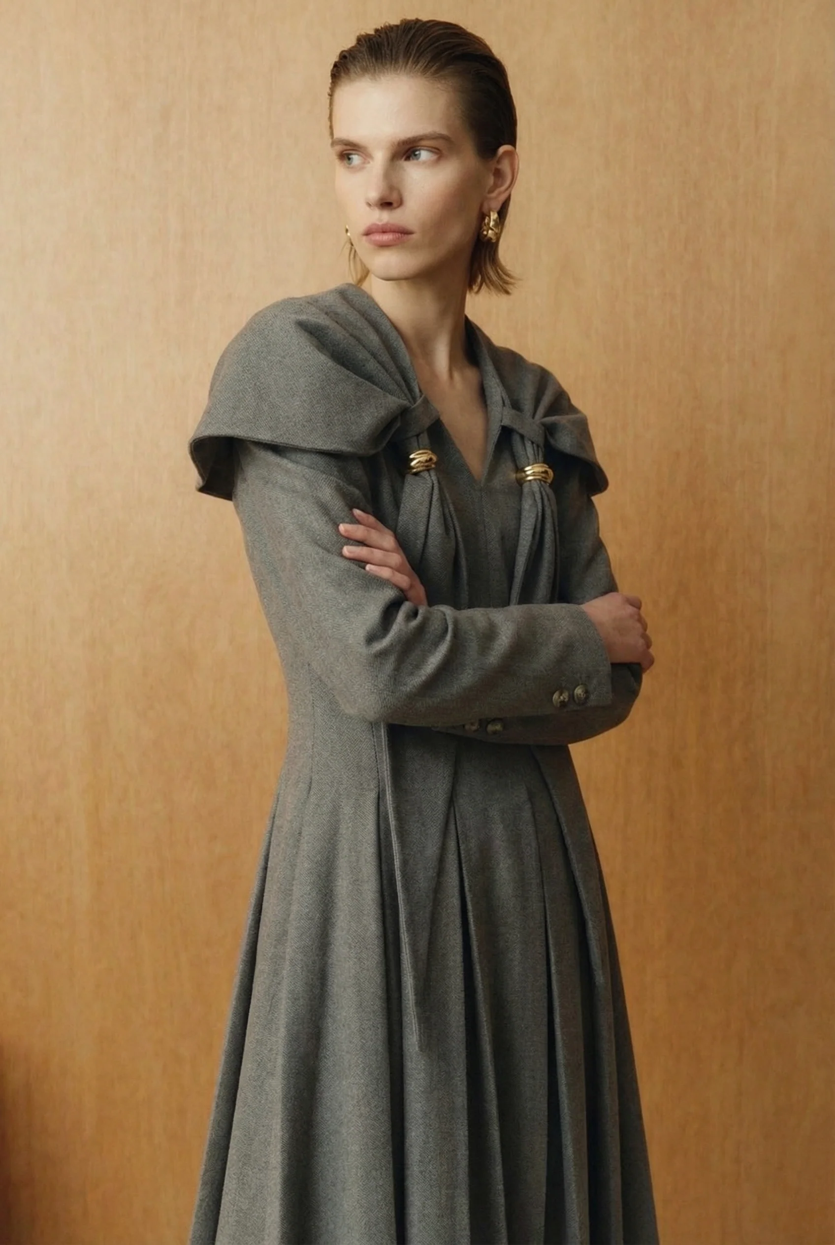 Grey Empress Tailored Dress - Image 3