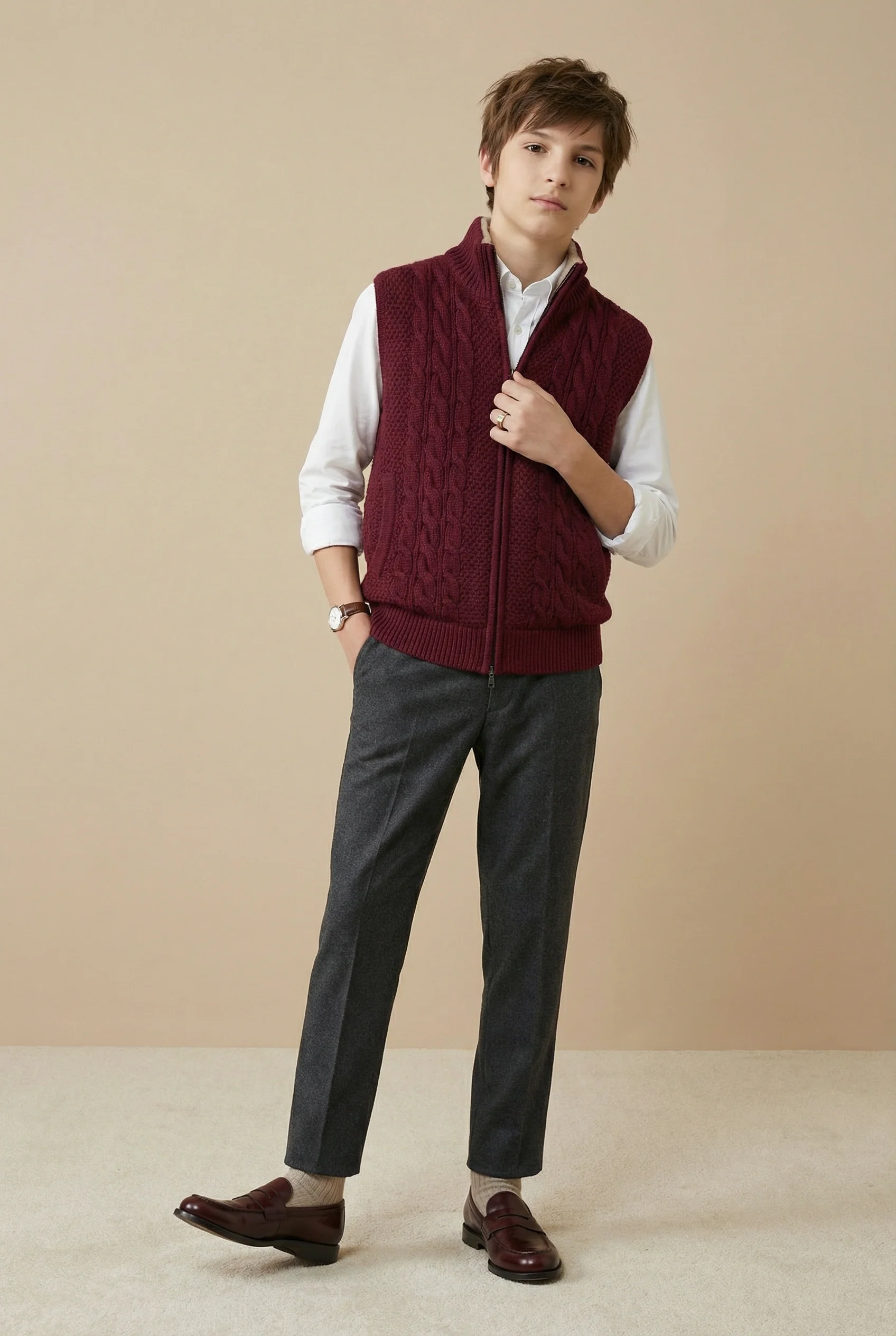 Heritage Knit Rex-Lined Vest - Image 4