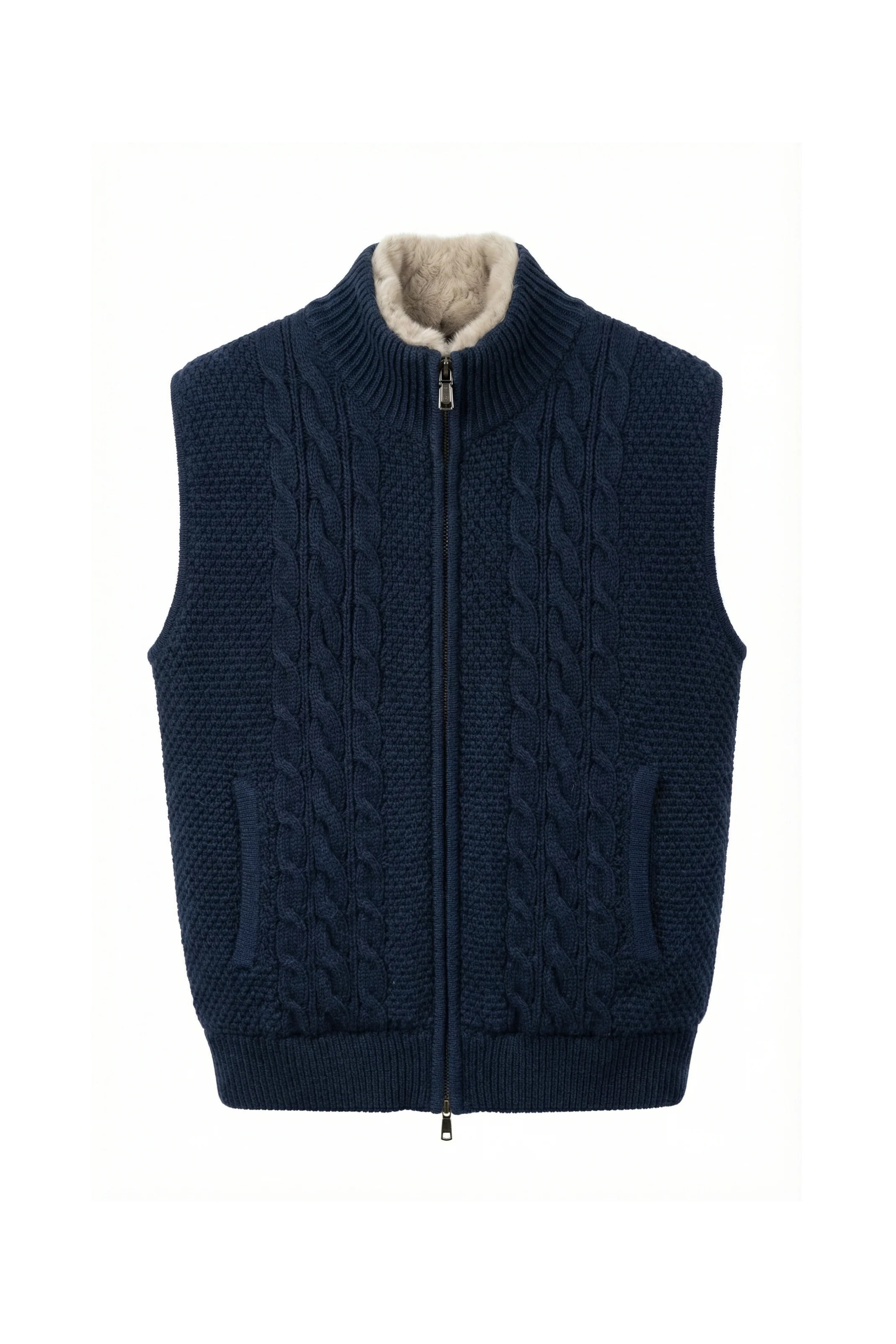 Heritage Knit Rex-Lined Vest - Image 7