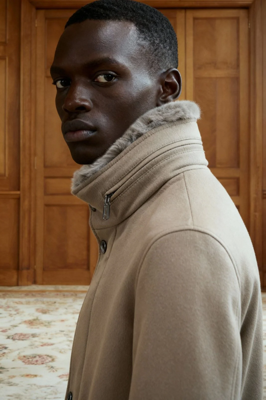 Imperial Polywool Stand-Collar Coat - Image 3