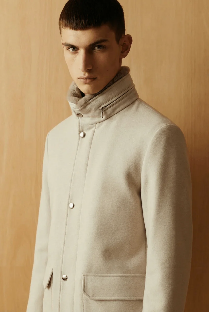 Imperial Polywool Stand-Collar Coat - Image 6