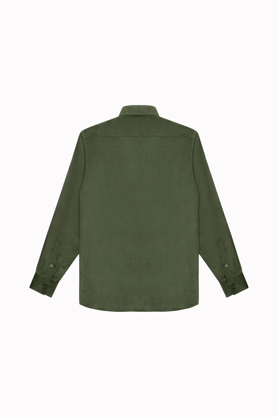 Khaki Textured Button-Down Shirt - Image 4