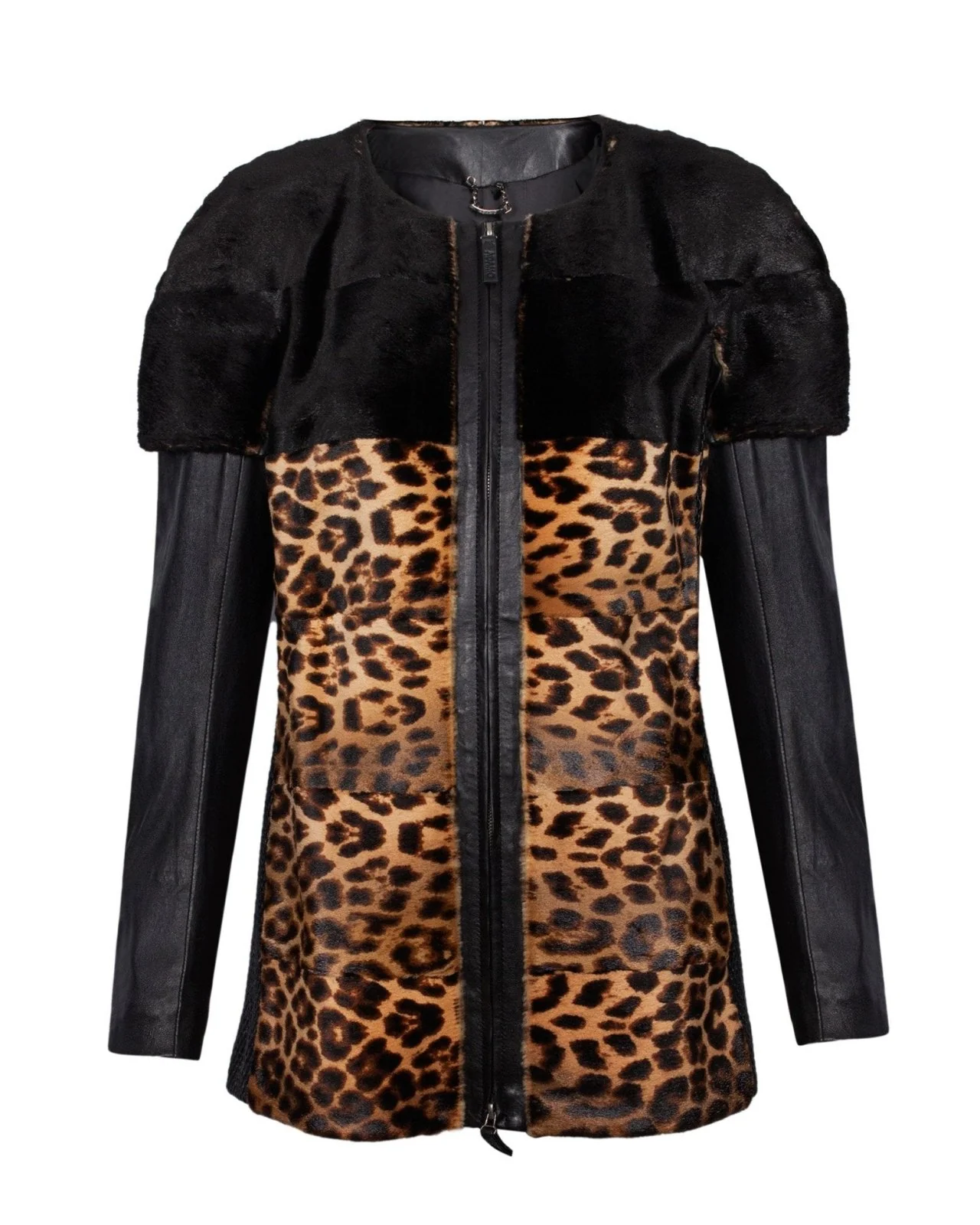Leopard Pattern Fur Coat - Image 3