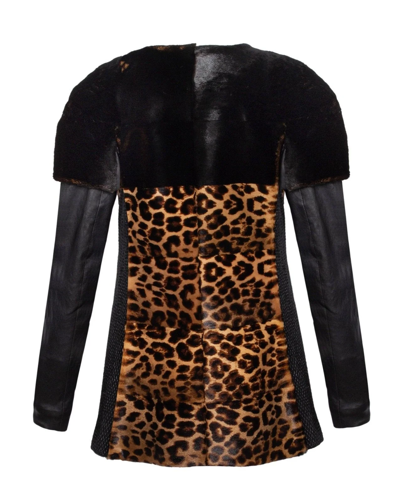 Leopard Pattern Fur Coat - Image 5