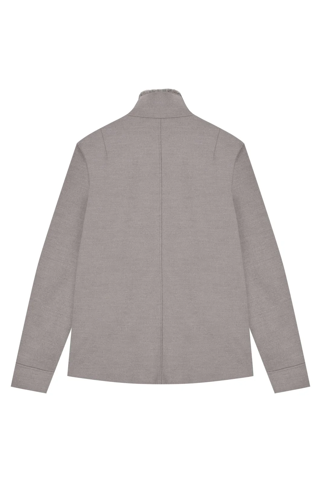 Light Beige Polywool Rex Collar Coat - Image 4