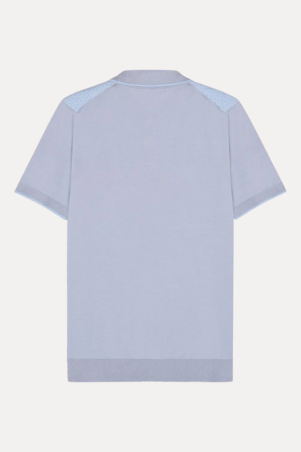 Light Sky Blue Cotton Polo Shirt - Image 3