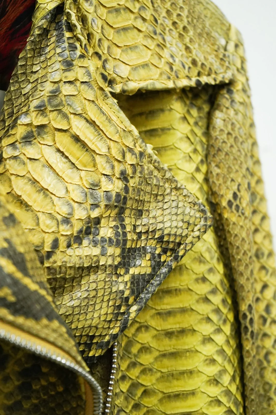 Aurum Python Leather Biker Jacket - Image 3