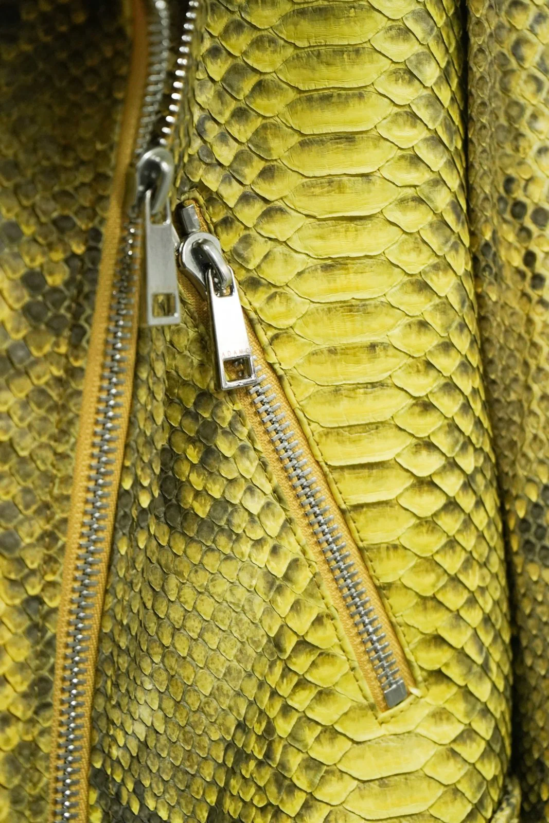 Aurum Python Leather Biker Jacket - Image 4