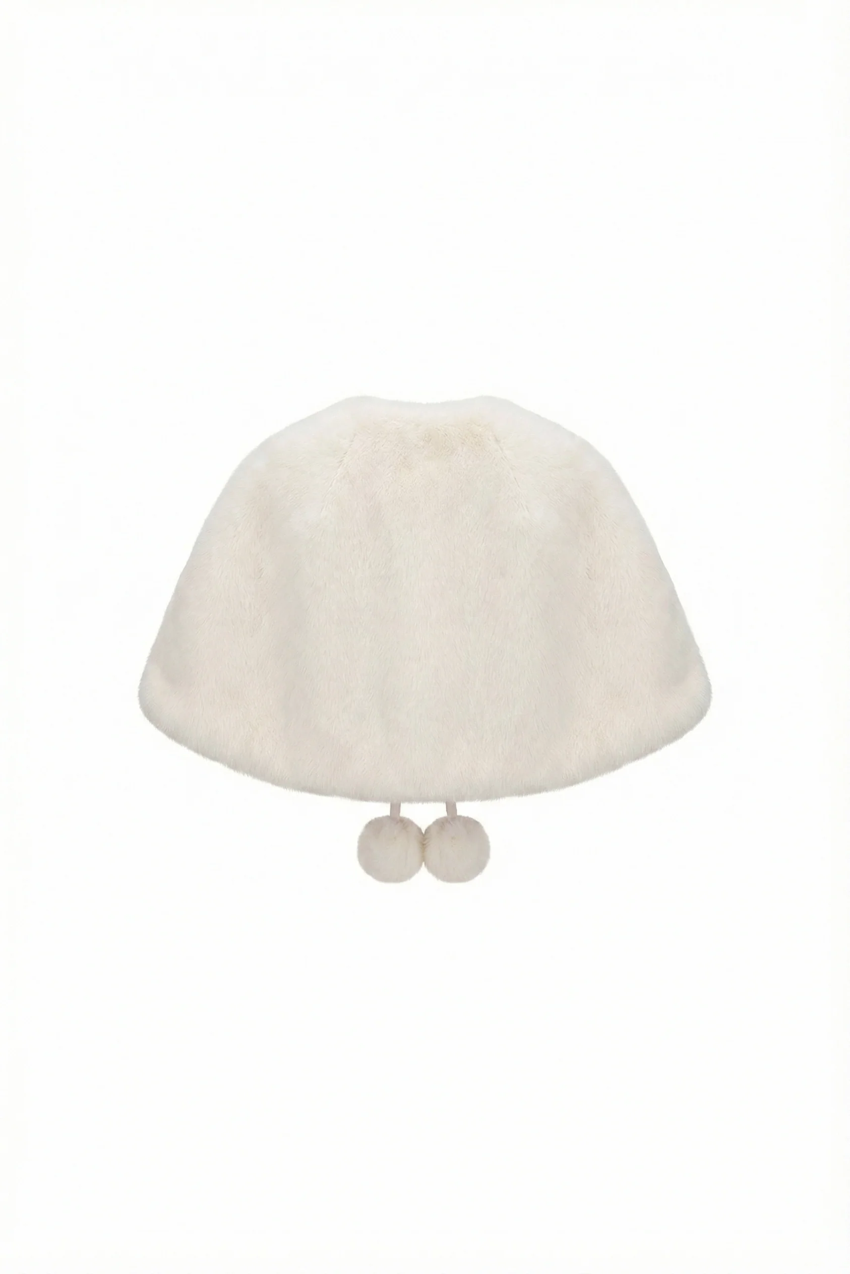 Little Lumière Ivory Rex Fur Cape - Image 4