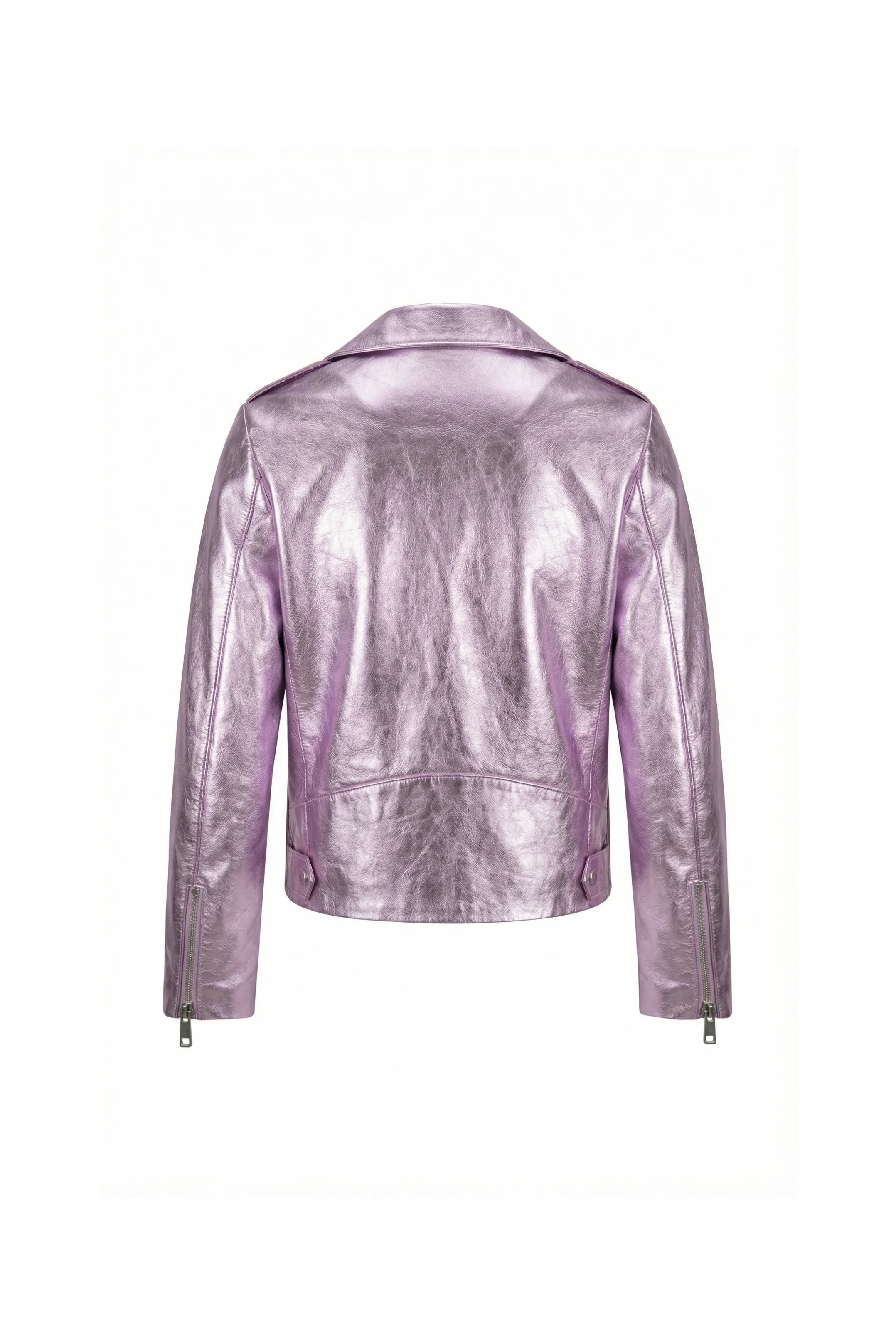 Luna Shine Metallic Leather Jacket - Image 3