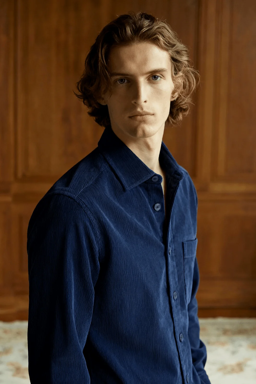 Midnight Blue Corduroy Shirt - Image 3