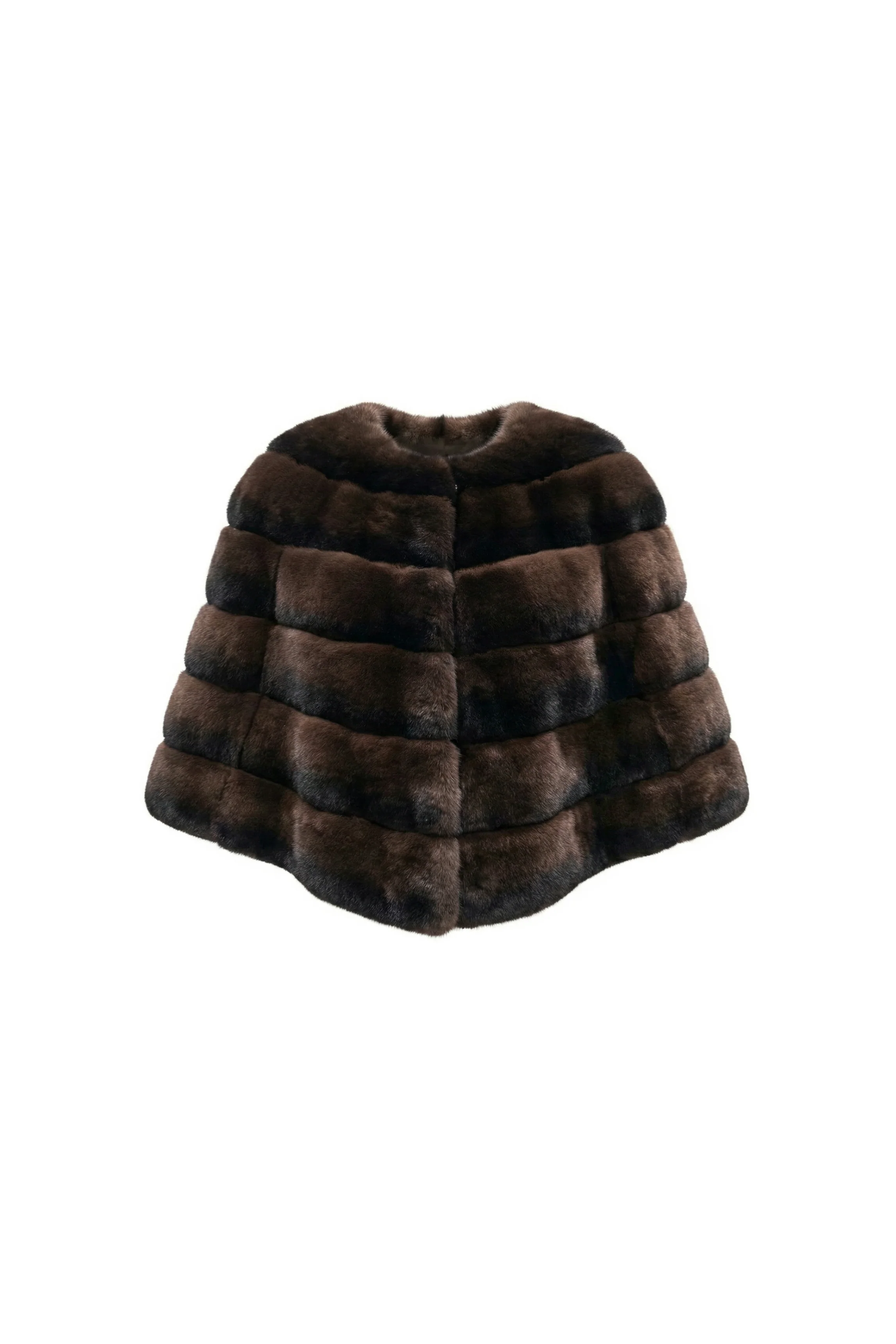 Midnight Espresso Rex Fur Cape - Image 2