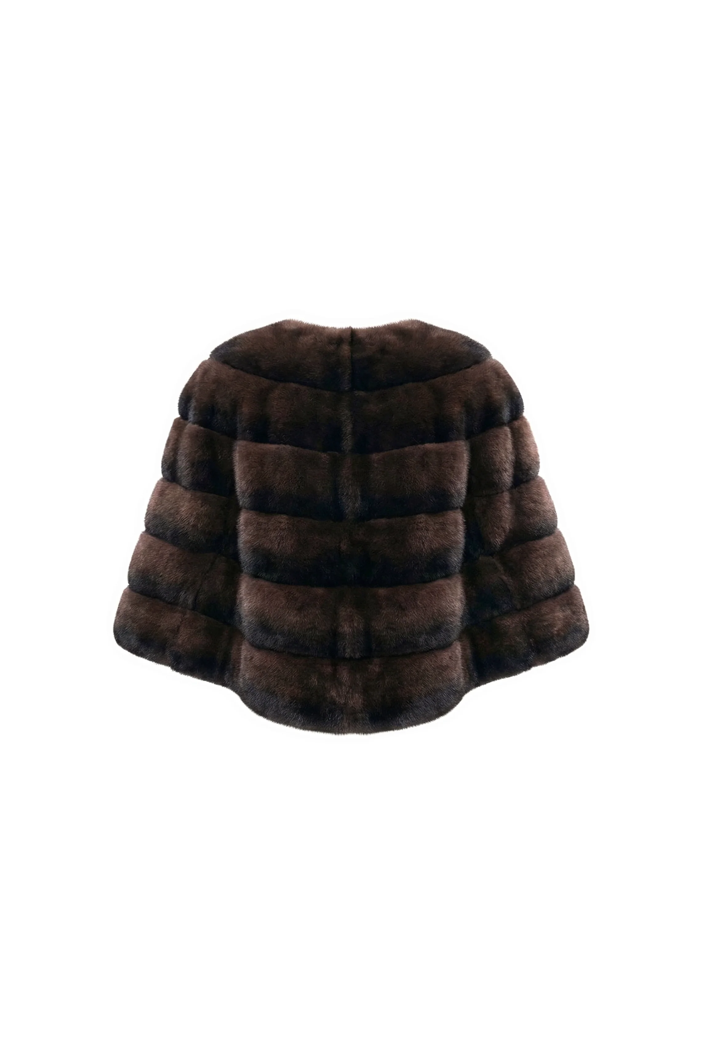 Midnight Espresso Rex Fur Cape - Image 4