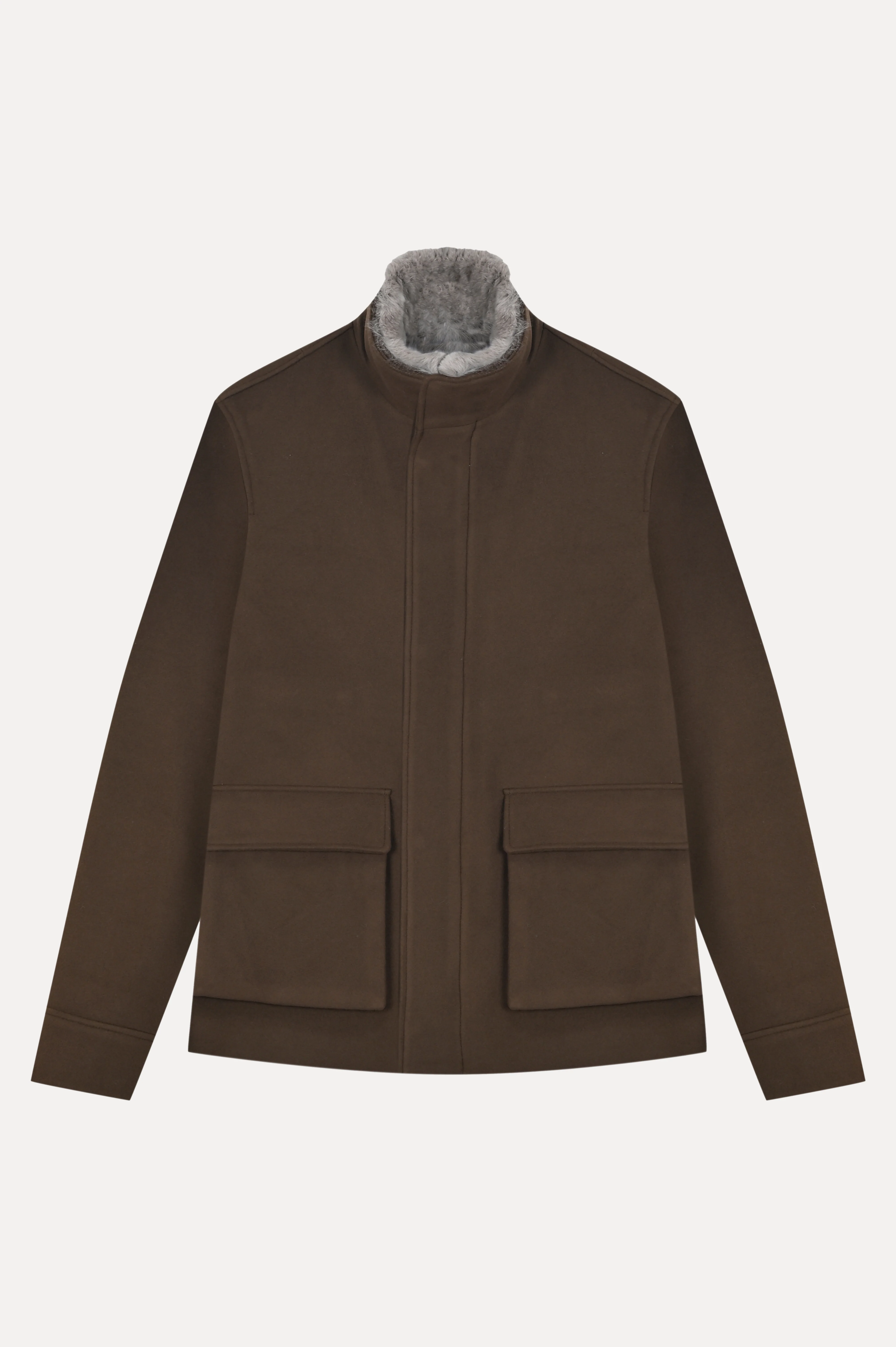 Military Rex Collar Wool Coat - Image 3