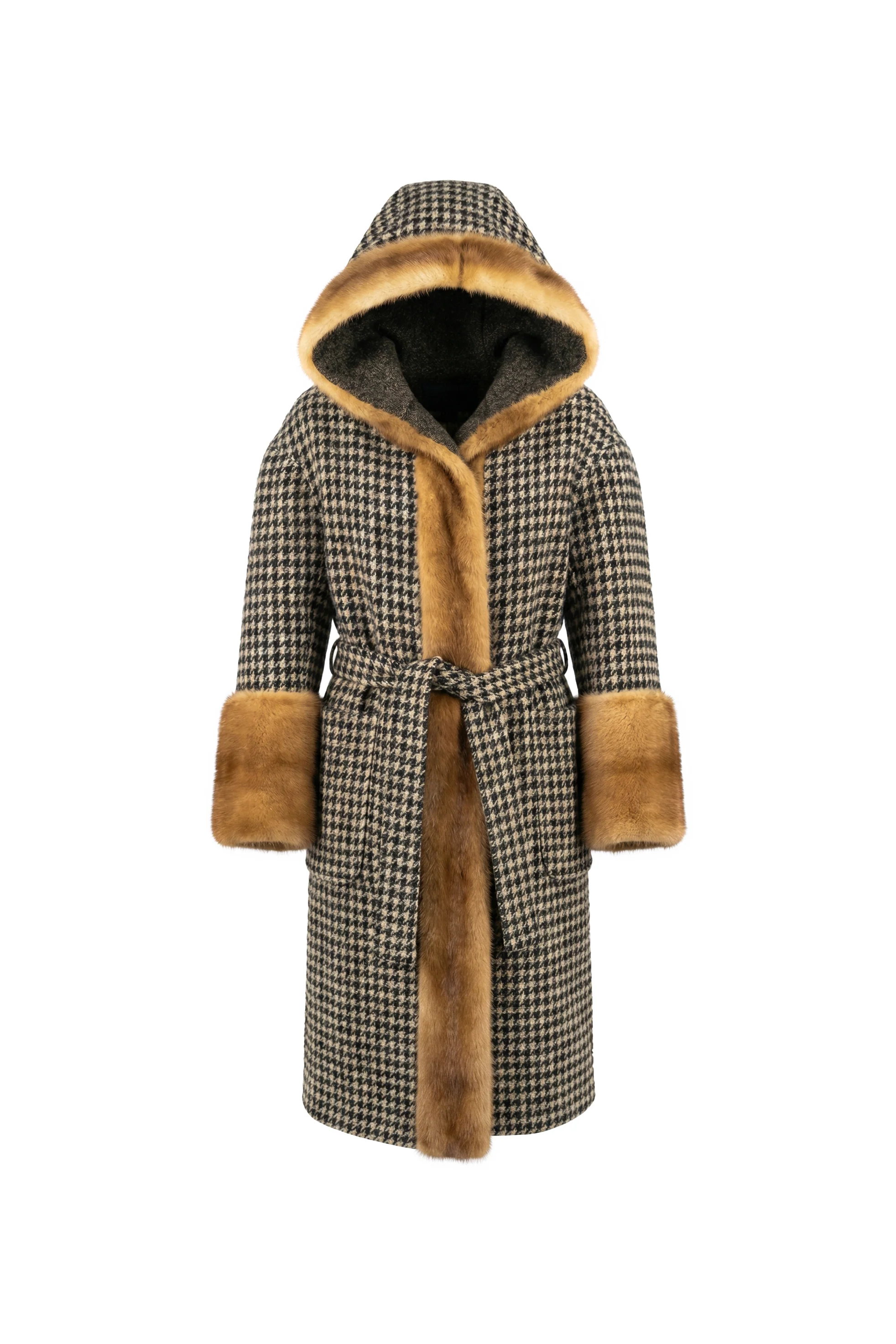 Montelara Mink Trim Wool Coat - Image 2