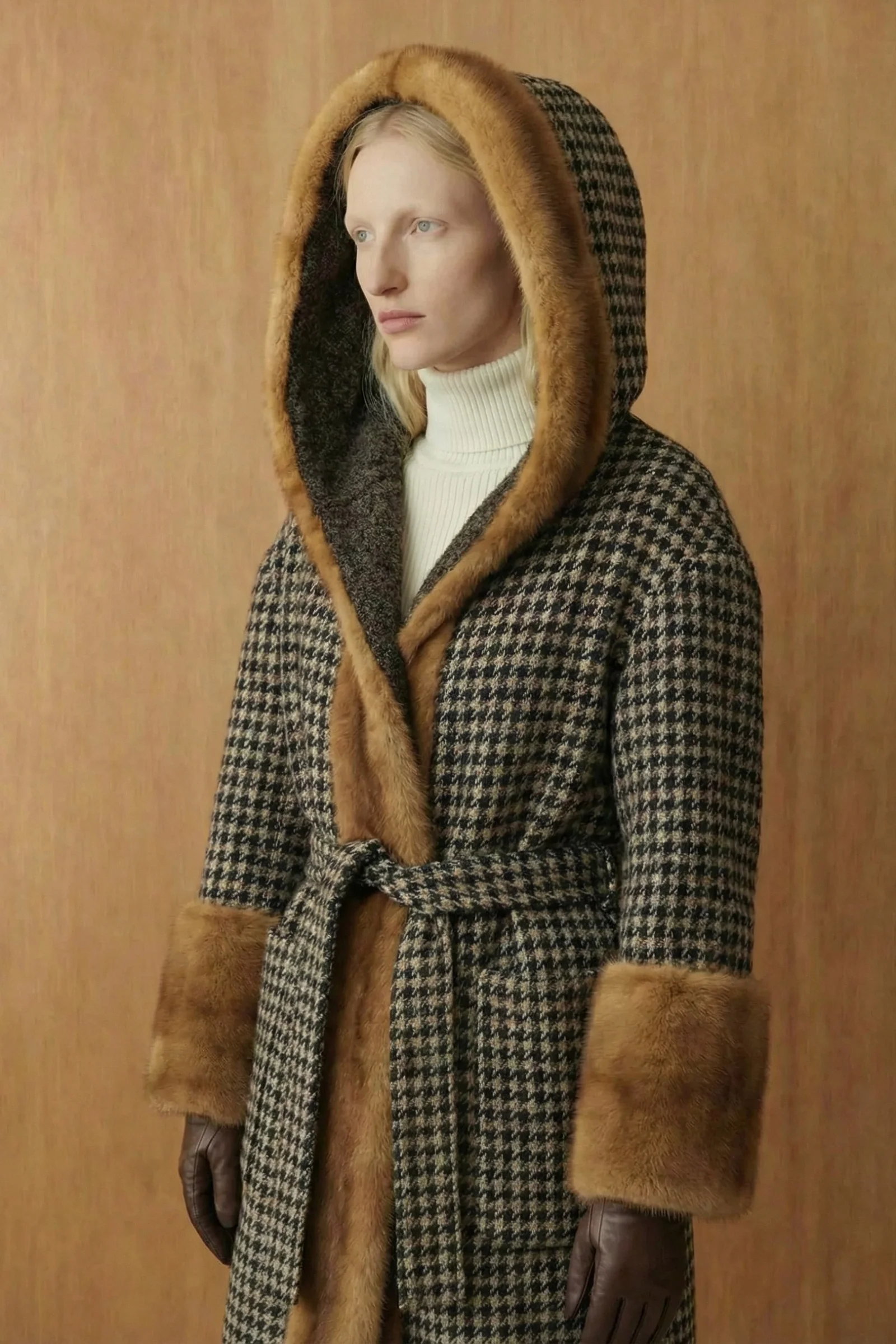 Montelara Mink Trim Wool Coat - Image 3