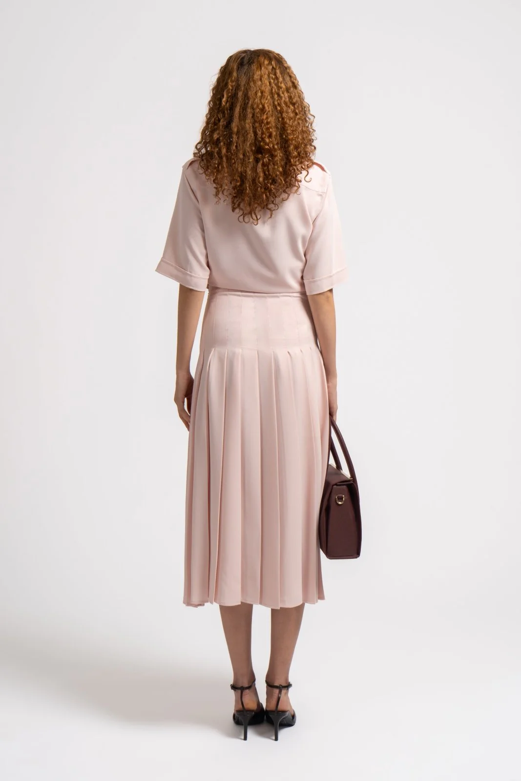 Roselle Pleated Midi Skirt - Image 4