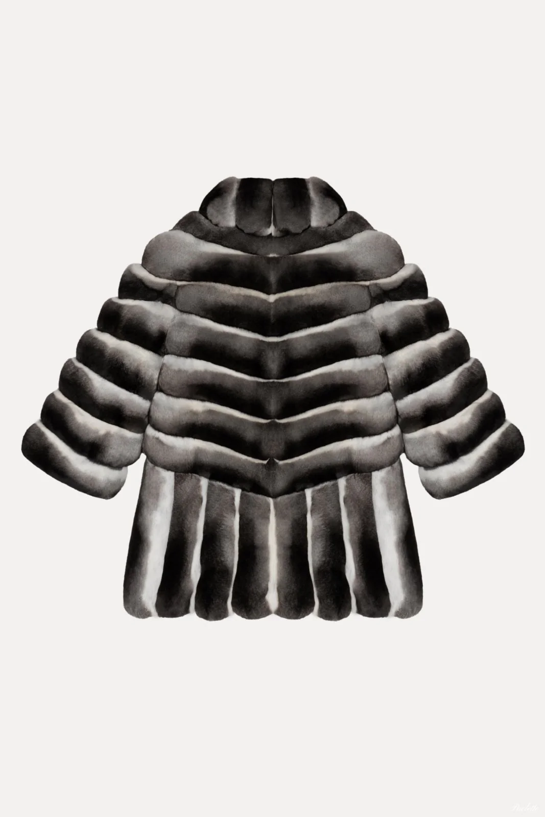 Natural Chinchilla Fur Coat - Image 4