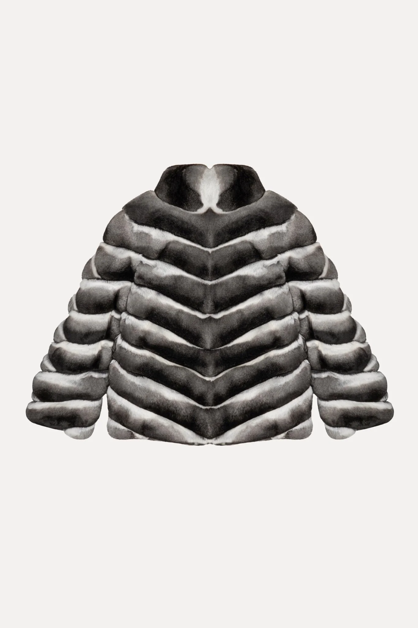 Natural Chinchilla Fur Jacket - Image 4