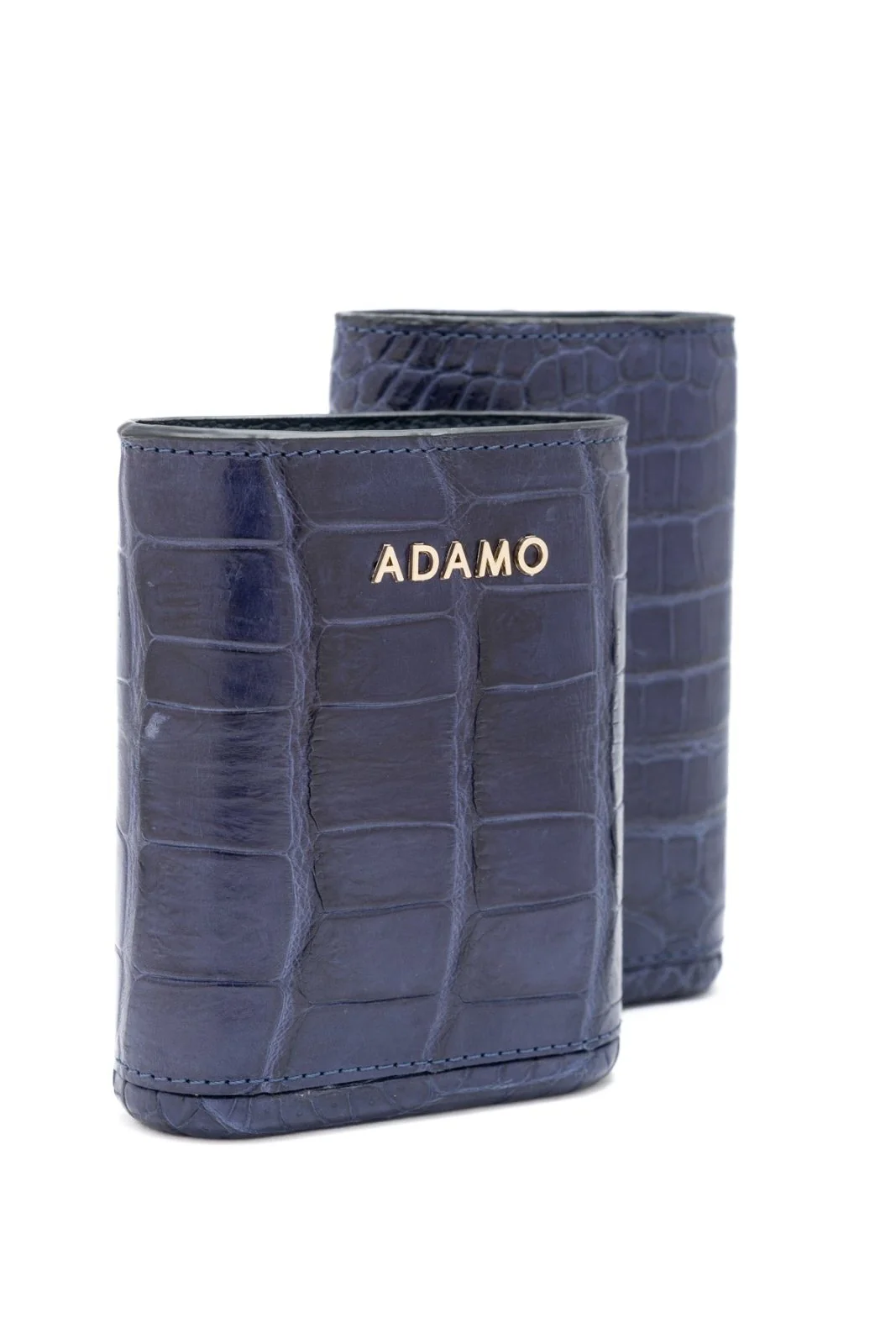Navy Crocodile Leather Cigar Case - Image 2