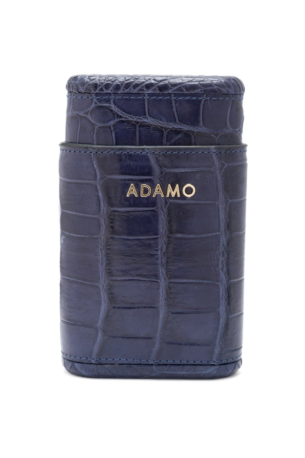 Navy Crocodile Leather Cigar Case - Image 3