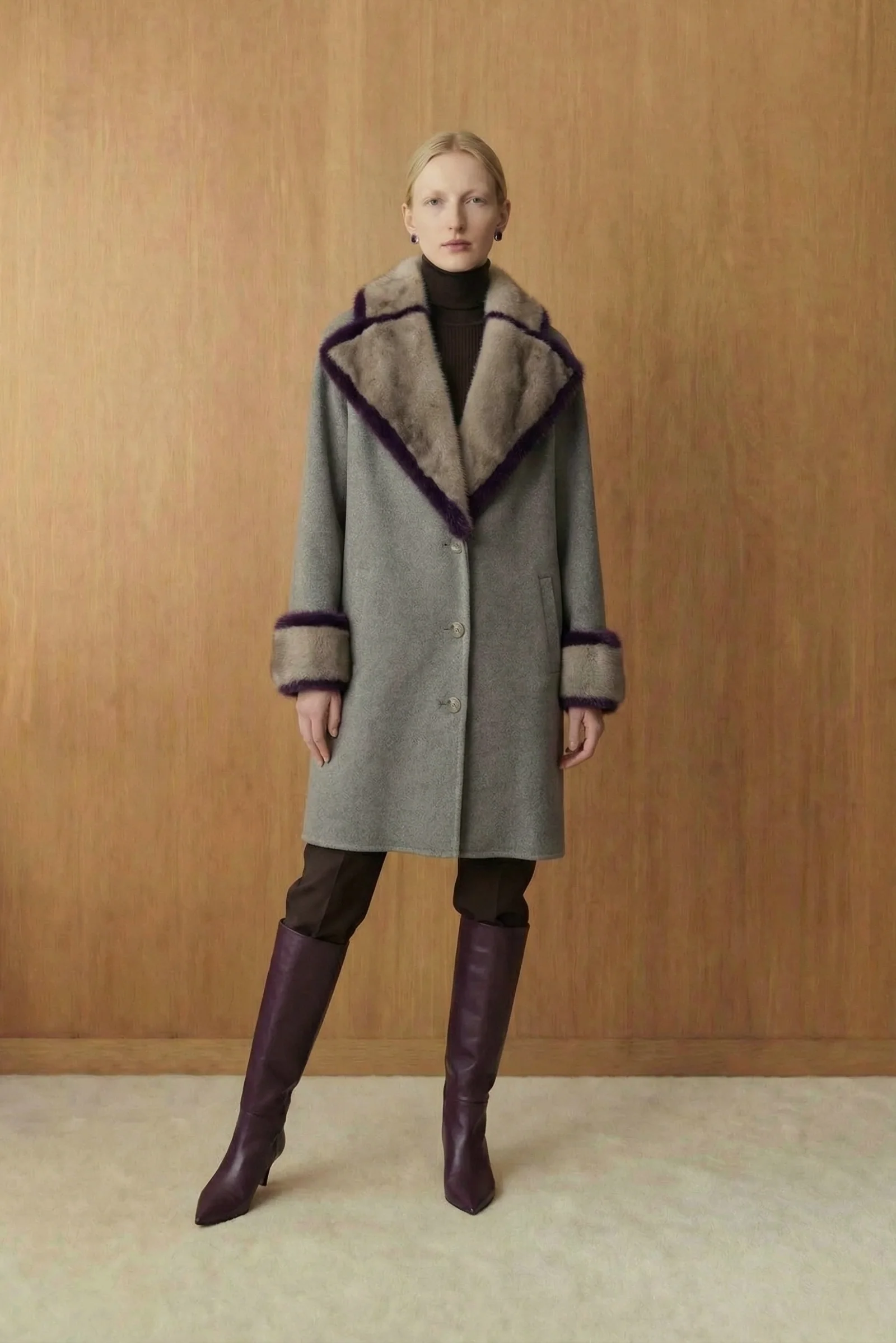Valerienne Cashmere & Mink Coat