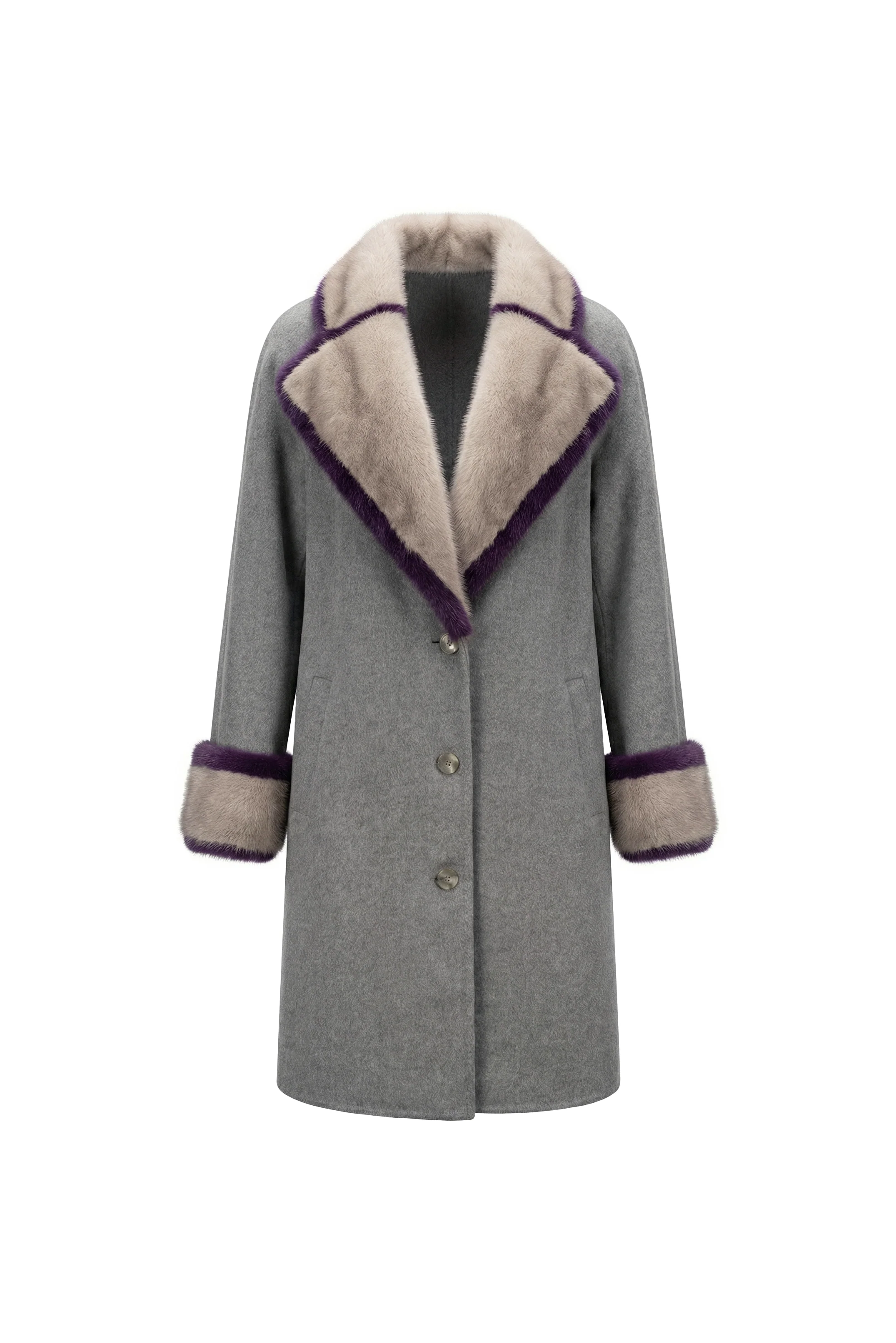 Valerienne Cashmere & Mink Coat - Image 2
