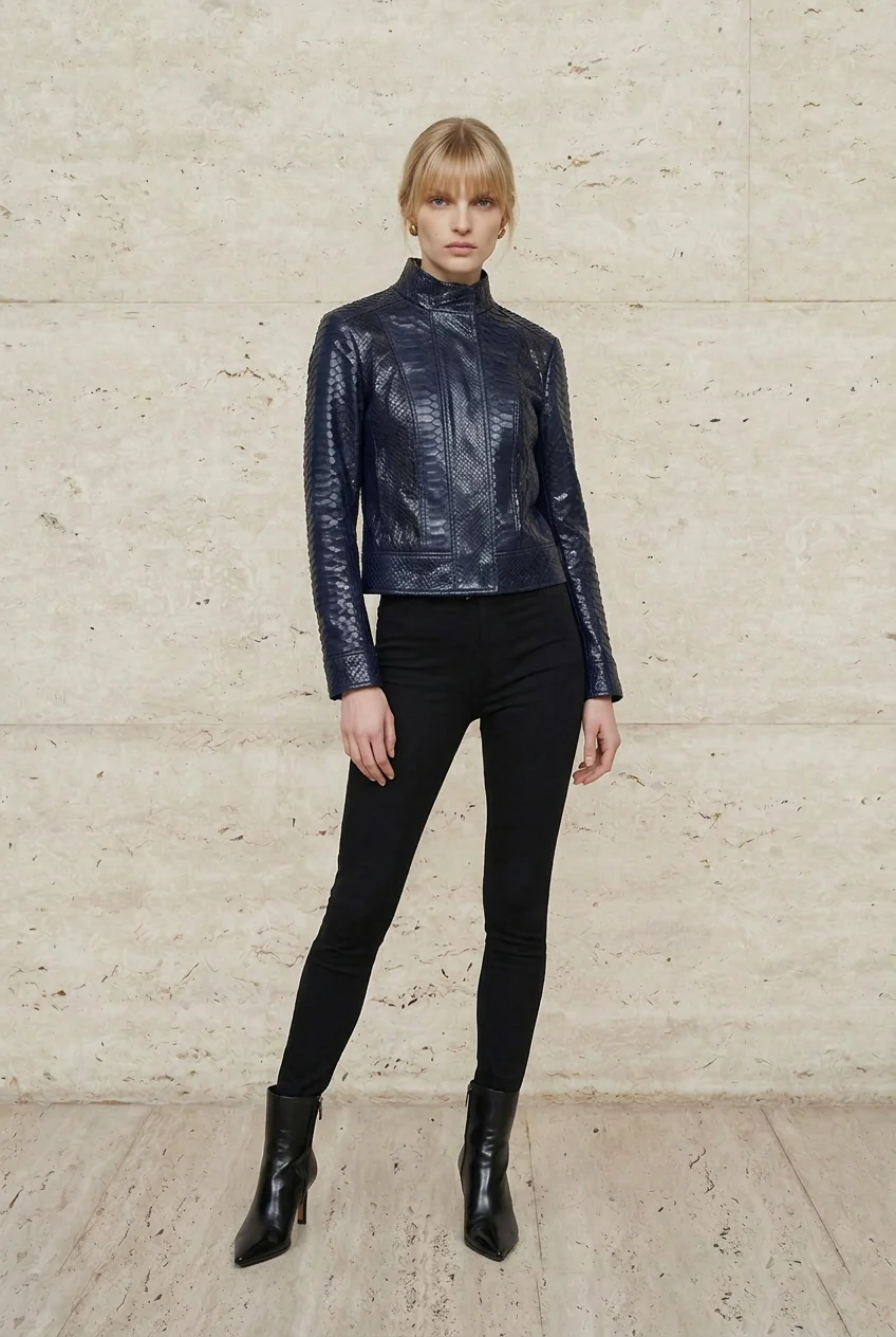 Nocturne Python Structured Jacket - Image 2
