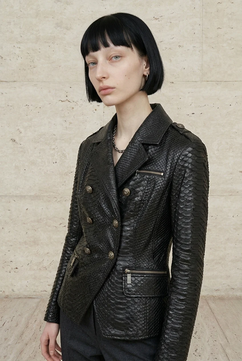 Noir Python Tailored Jacket - Image 4