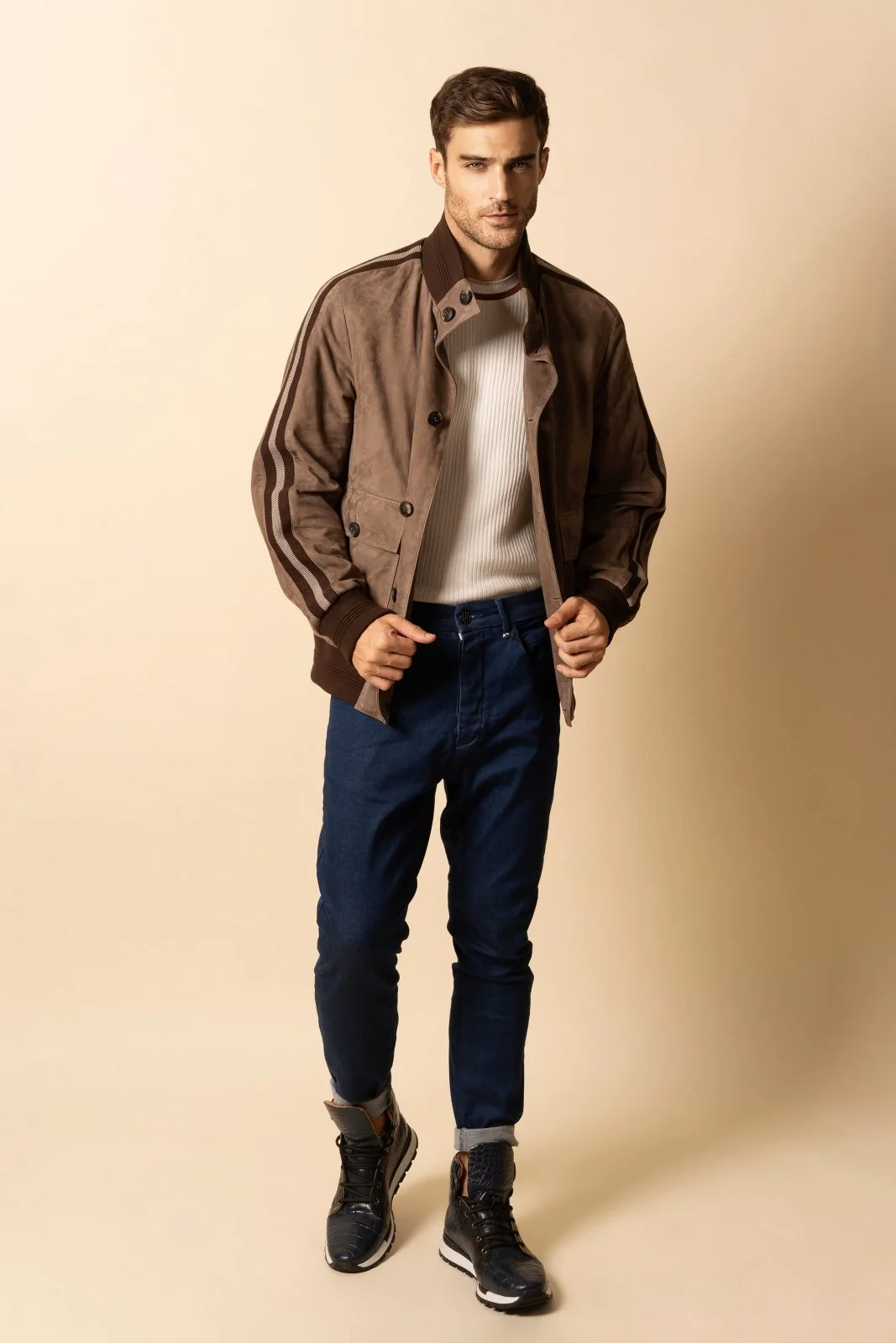 Nomad Suede Bomber Jacket - Image 4