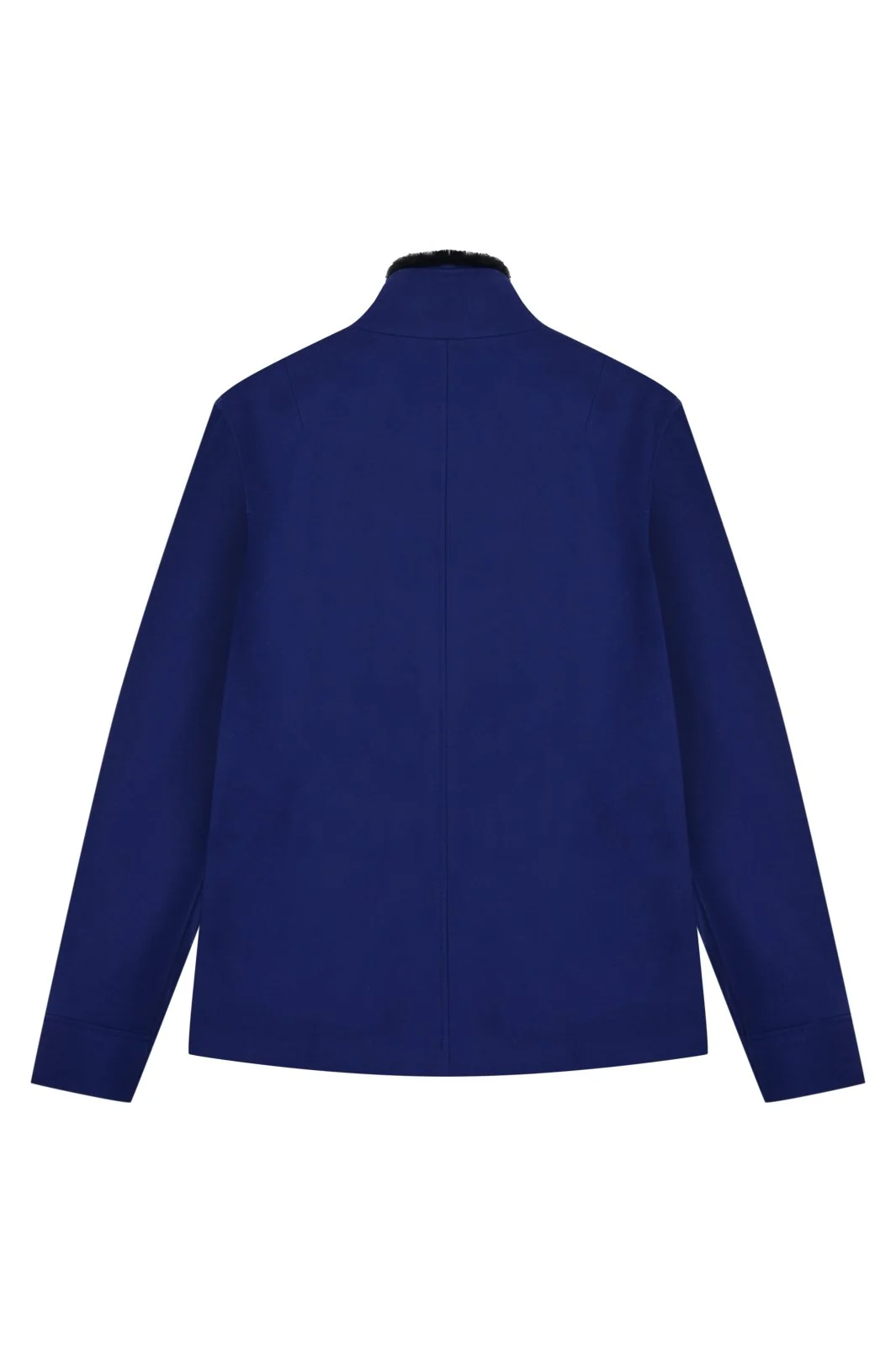 Parlament Blue Wool Rex Fur Jacket - Image 4