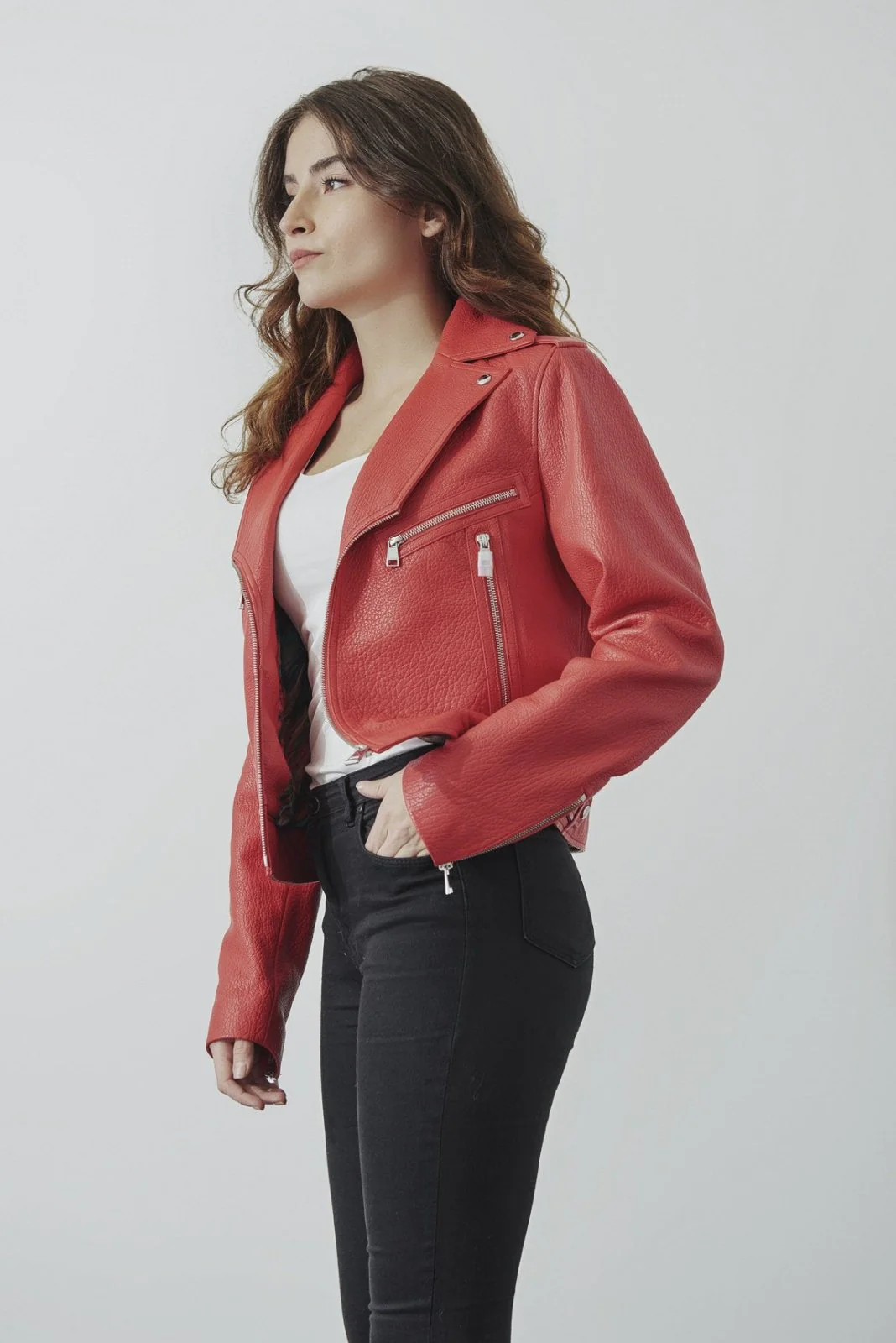 Red Leather Jacket - Image 5