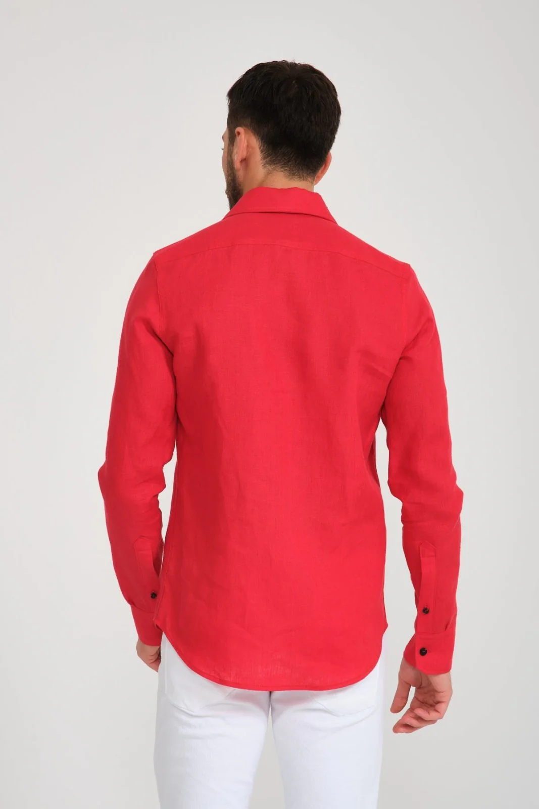 Red Linen Shirt - Image 4