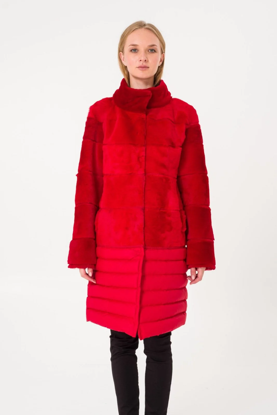 Red Long Leather Coat - Image 2