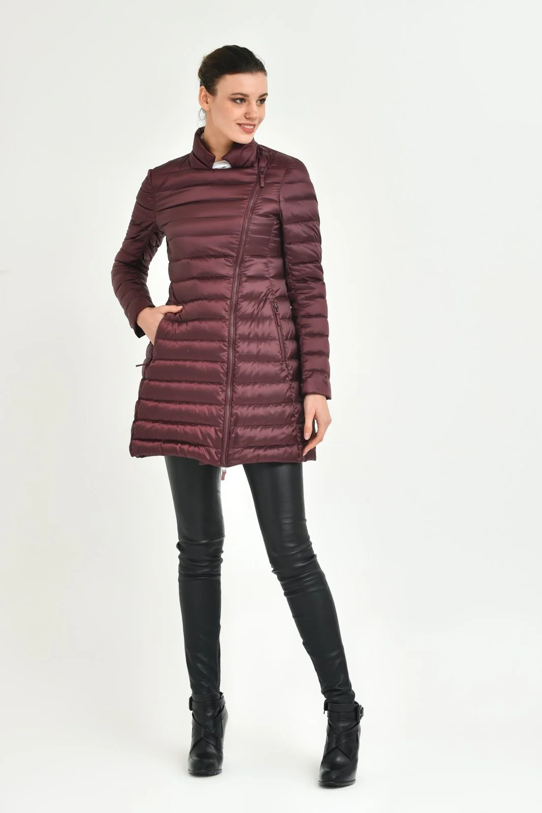 Red Puffer Coat - Image 2